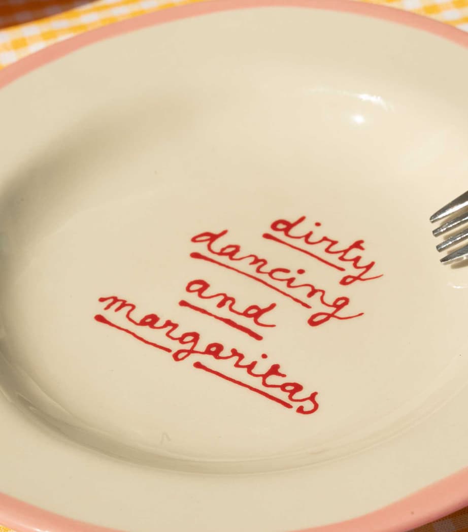 Dirty Dancing and Margaritas Plate (22cm) PINK AND RED Image 3