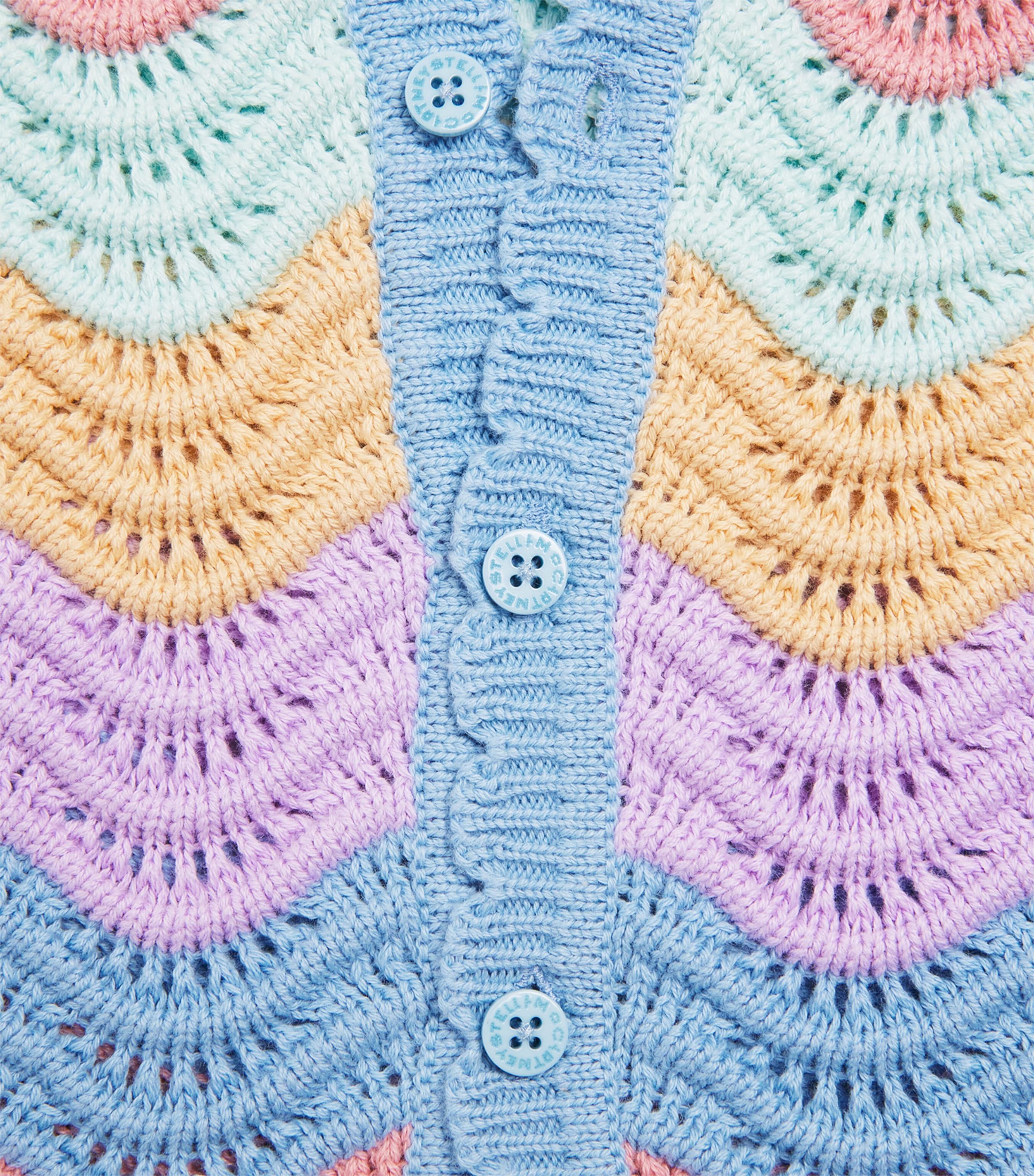 Cotton Scallop-Hem Cardigan (2-12 Years) 999COLOURFUL Image 4