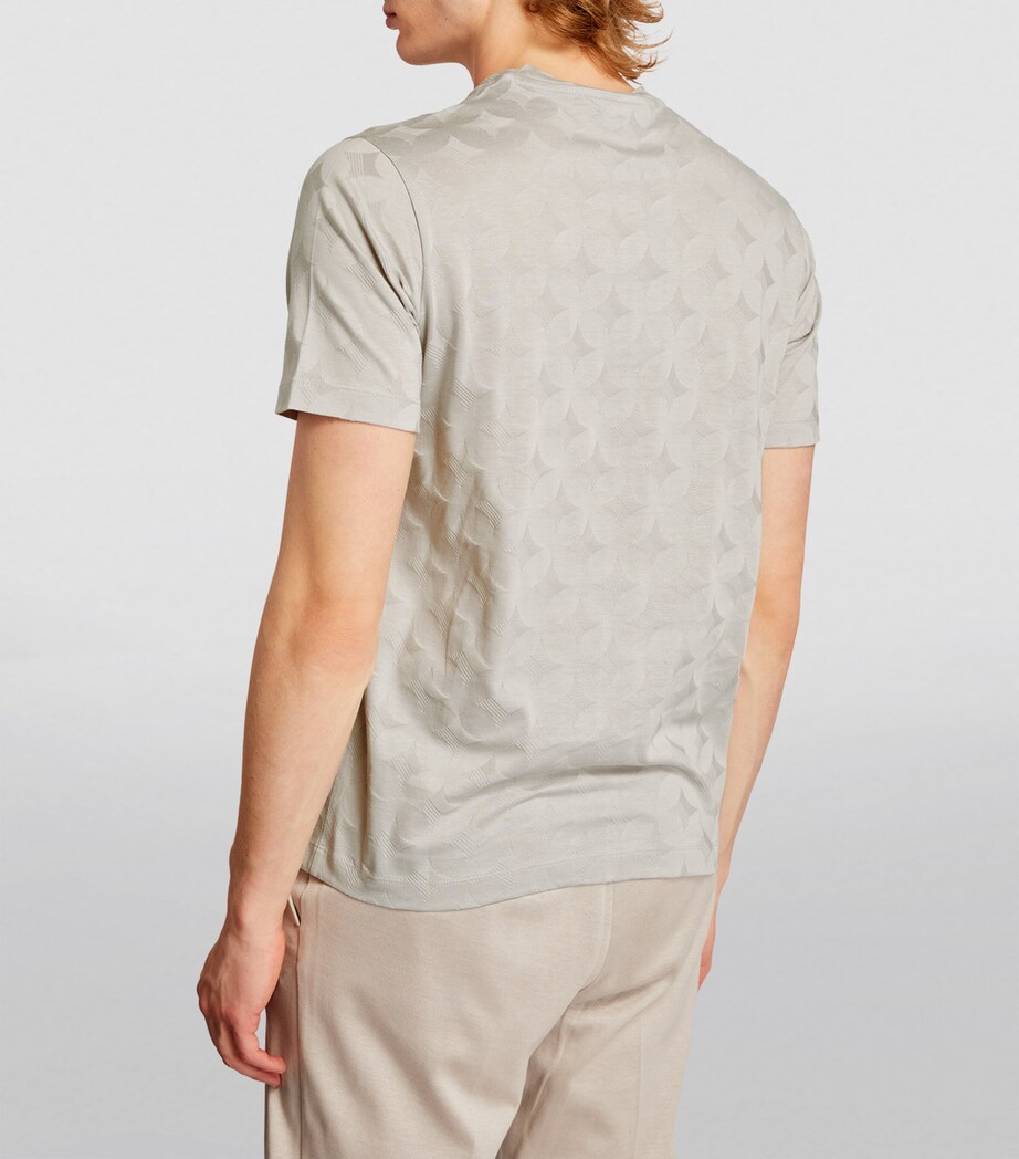 Cotton All-Over Motif T-Shirt 0600 Image 4