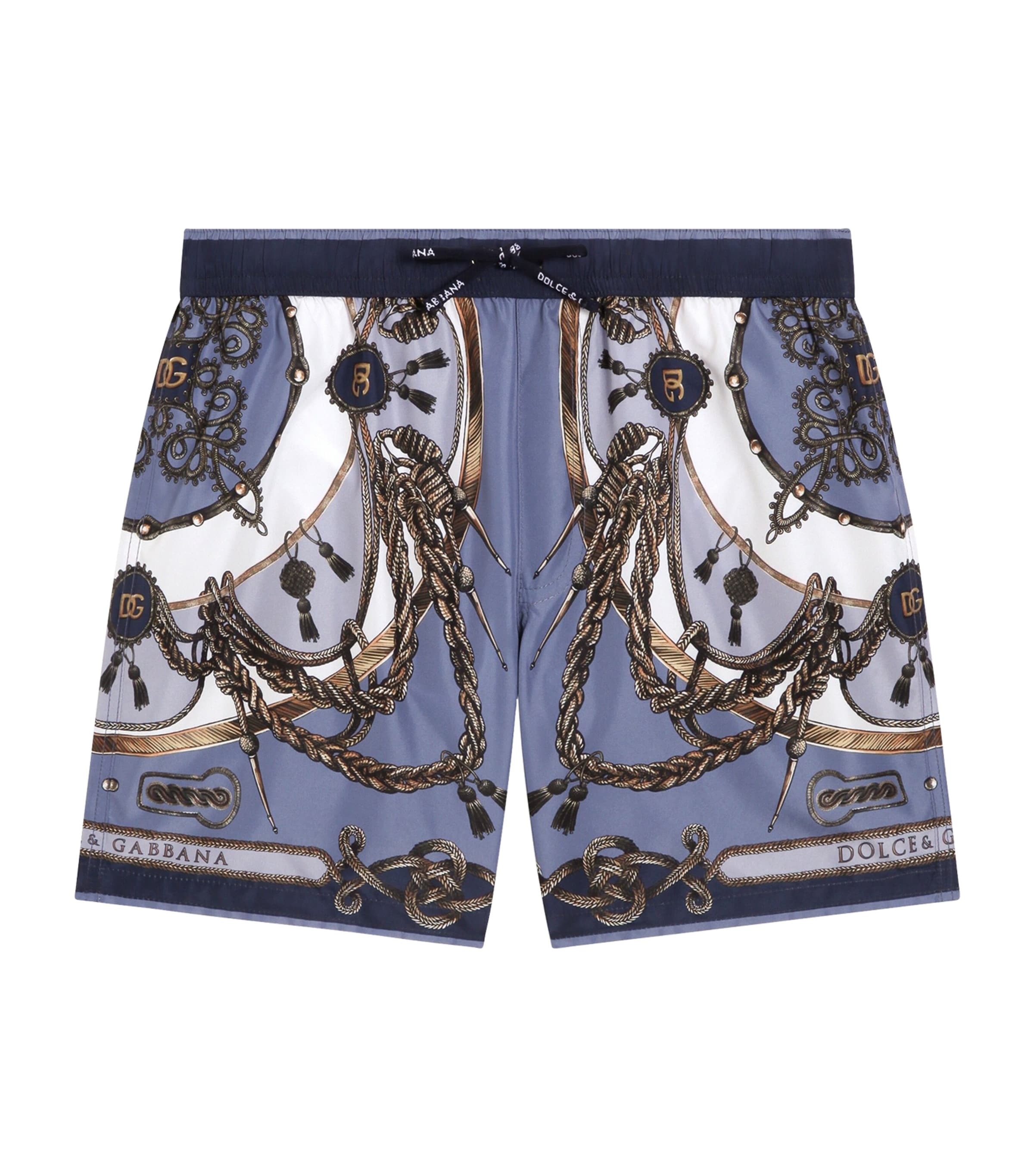 Dolce&Gabbana Kids Printed Swim Shorts (8-12+ Years) Corde/nappe F. Image 1