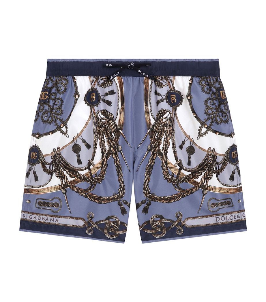 Dolce&Gabbana Kids Printed Swim Shorts (8-12+ Years) Corde/nappe F. Image 1