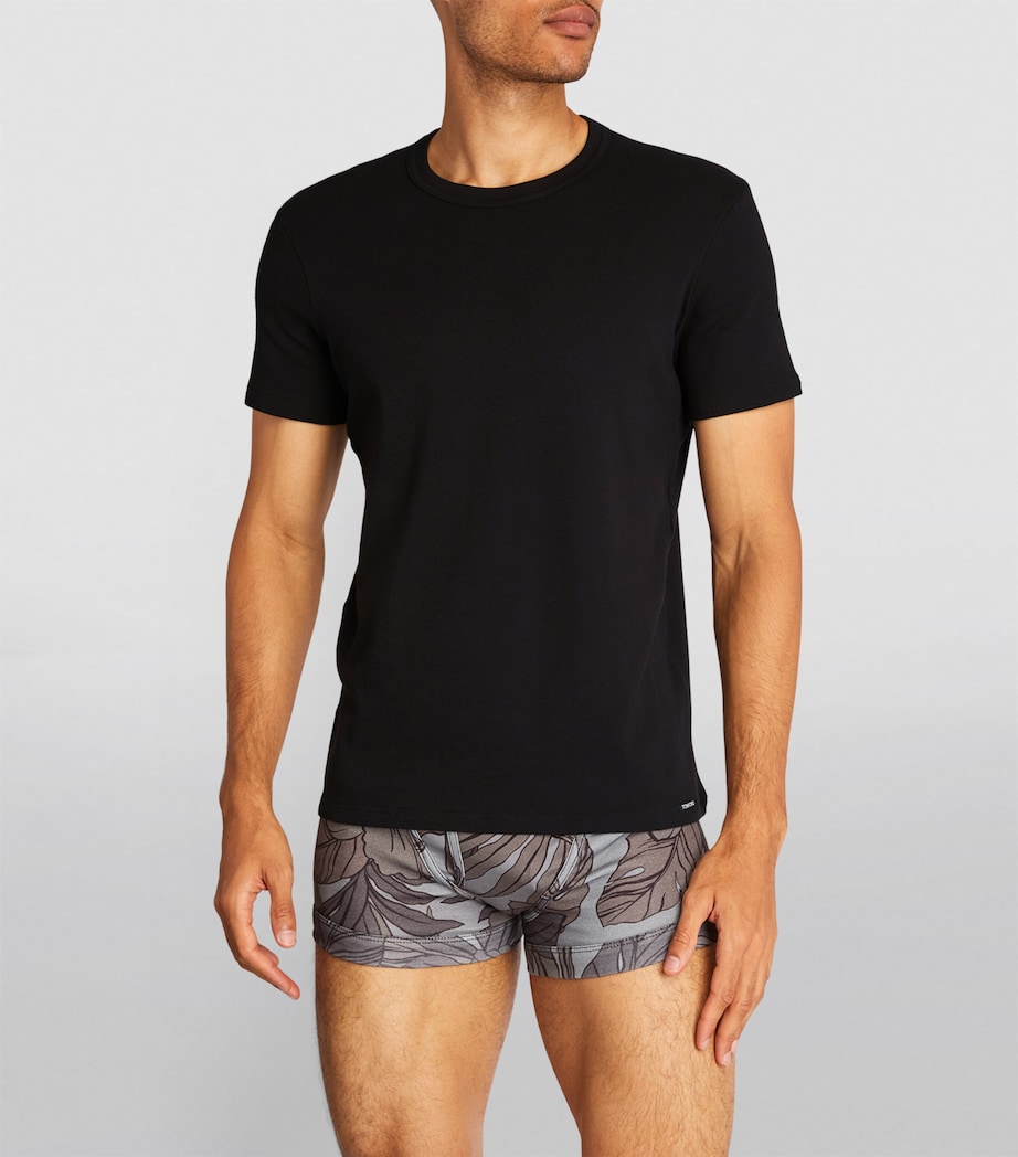 Stretch-Cotton T-Shirt 002 BLACK Image 5