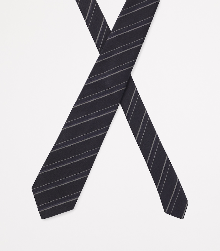 BOSS Silk-Blend Striped Tie Image 4
