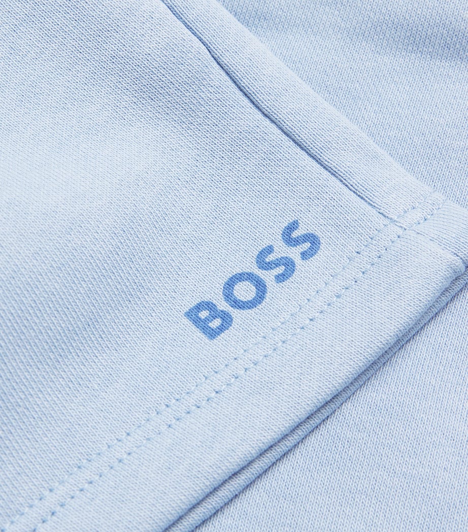 BOSS Kidswear Stretch-Cotton Logo Sweatshorts (3-18 Months) Persian Blue Image 4