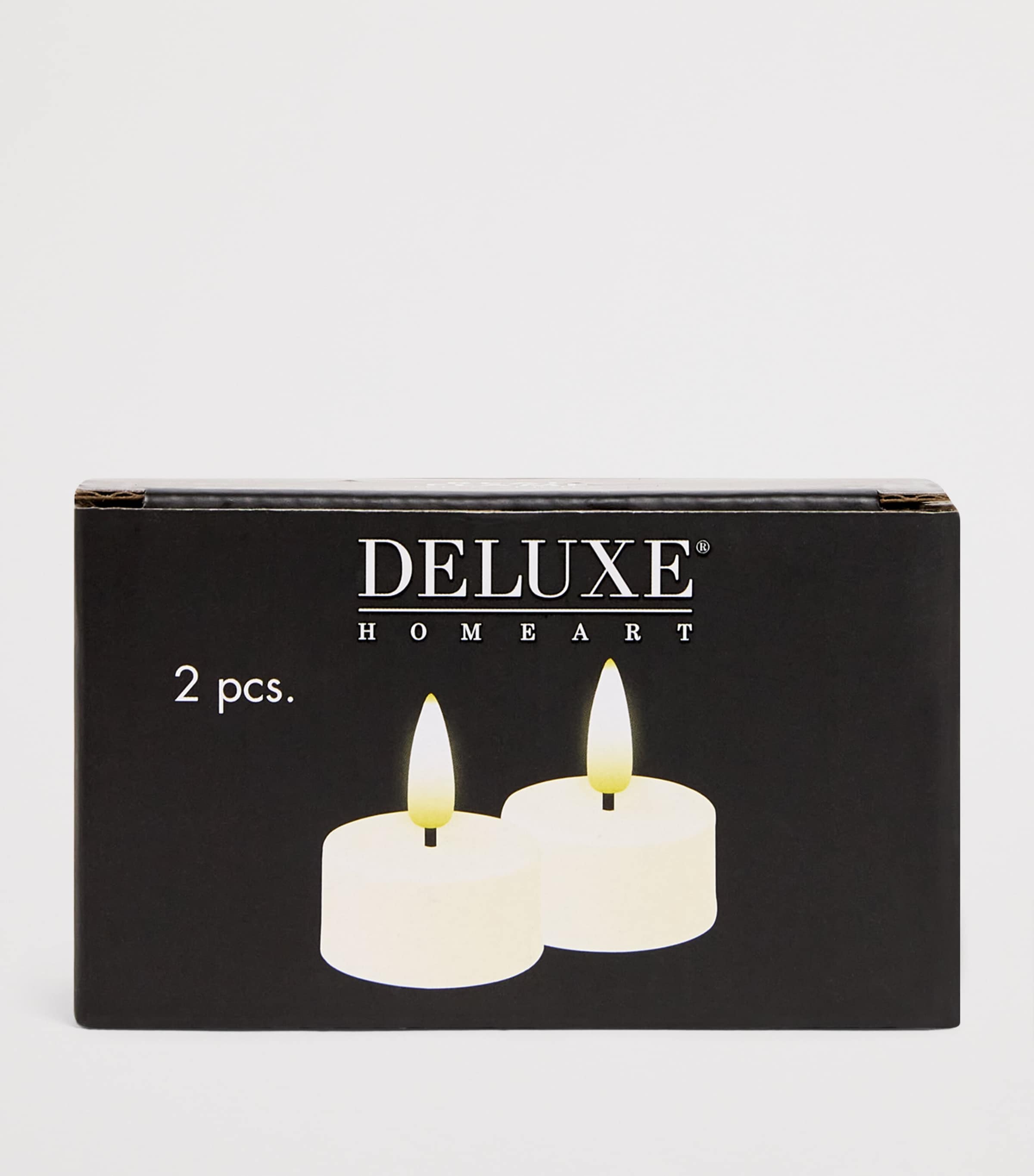 Deluxe Homeart LED Tealight Candles (Set of 2) Cream Image 3