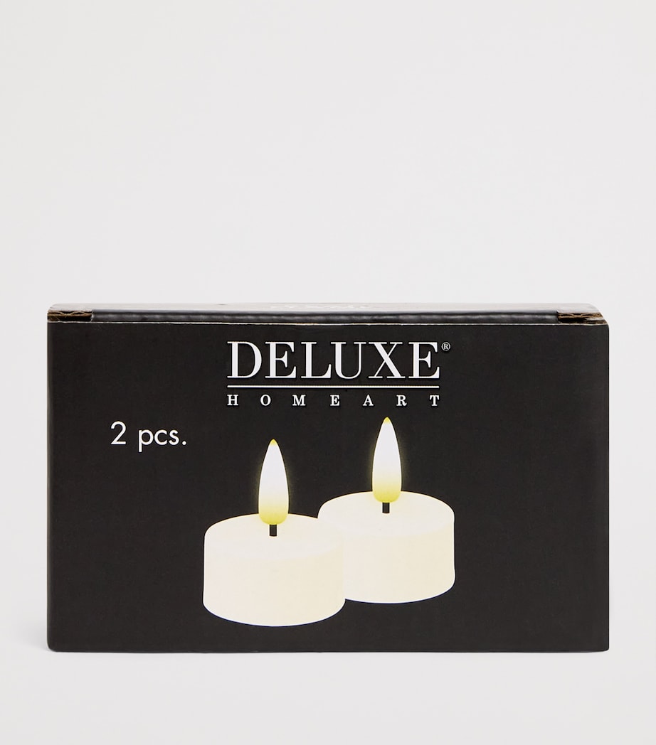 Deluxe Homeart LED Tealight Candles (Set of 2) Cream Image 3