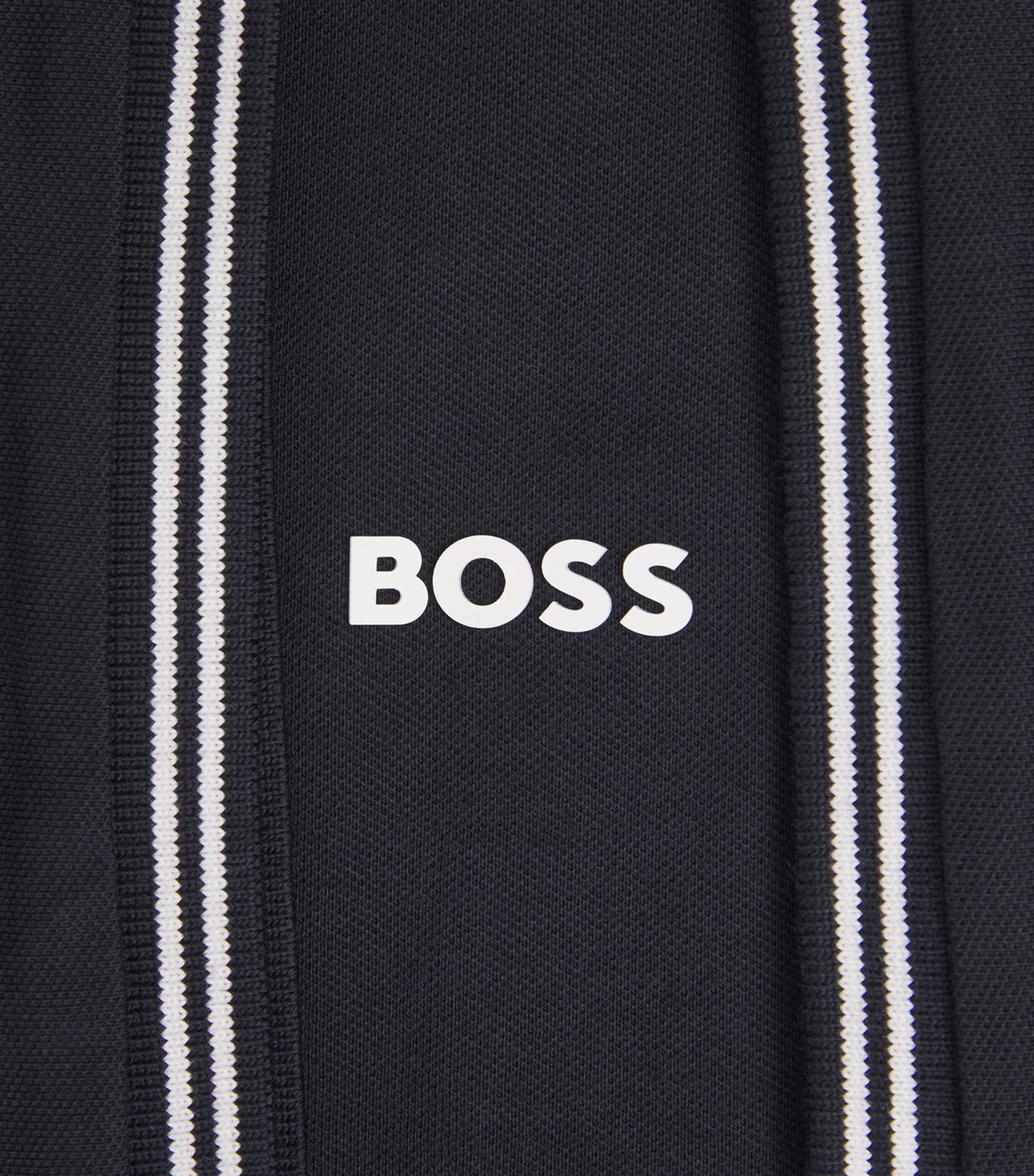 BOSS Mens Stretch-Cotton Logo T-Shirt Dark Image 6