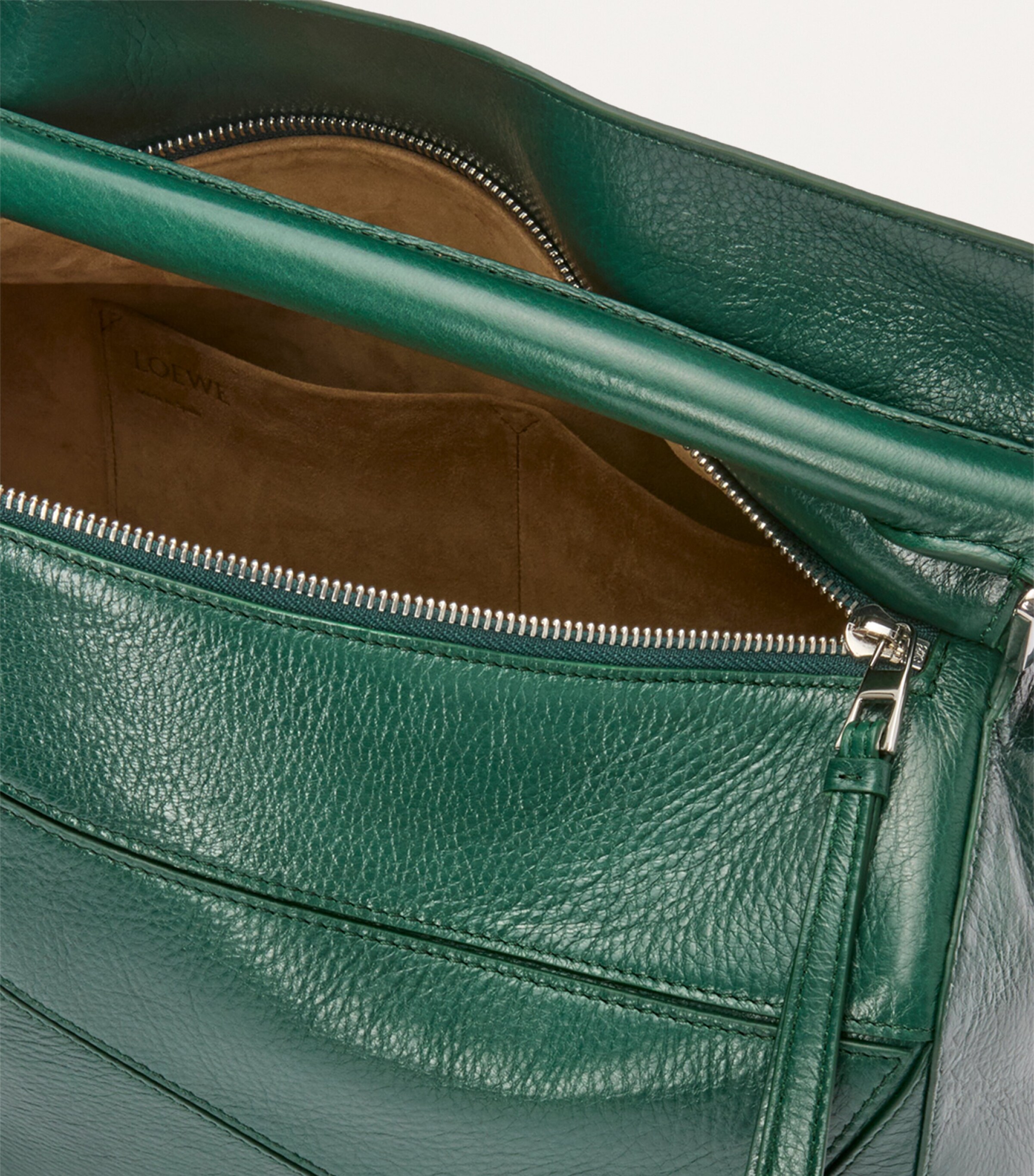 LOEWE Green Large Leather Puzzle Top-Handle Bag | Harrods CA