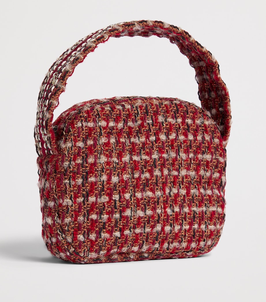 Patachou Tweed Bow-Detail Clutch Bag Tweed Image 2