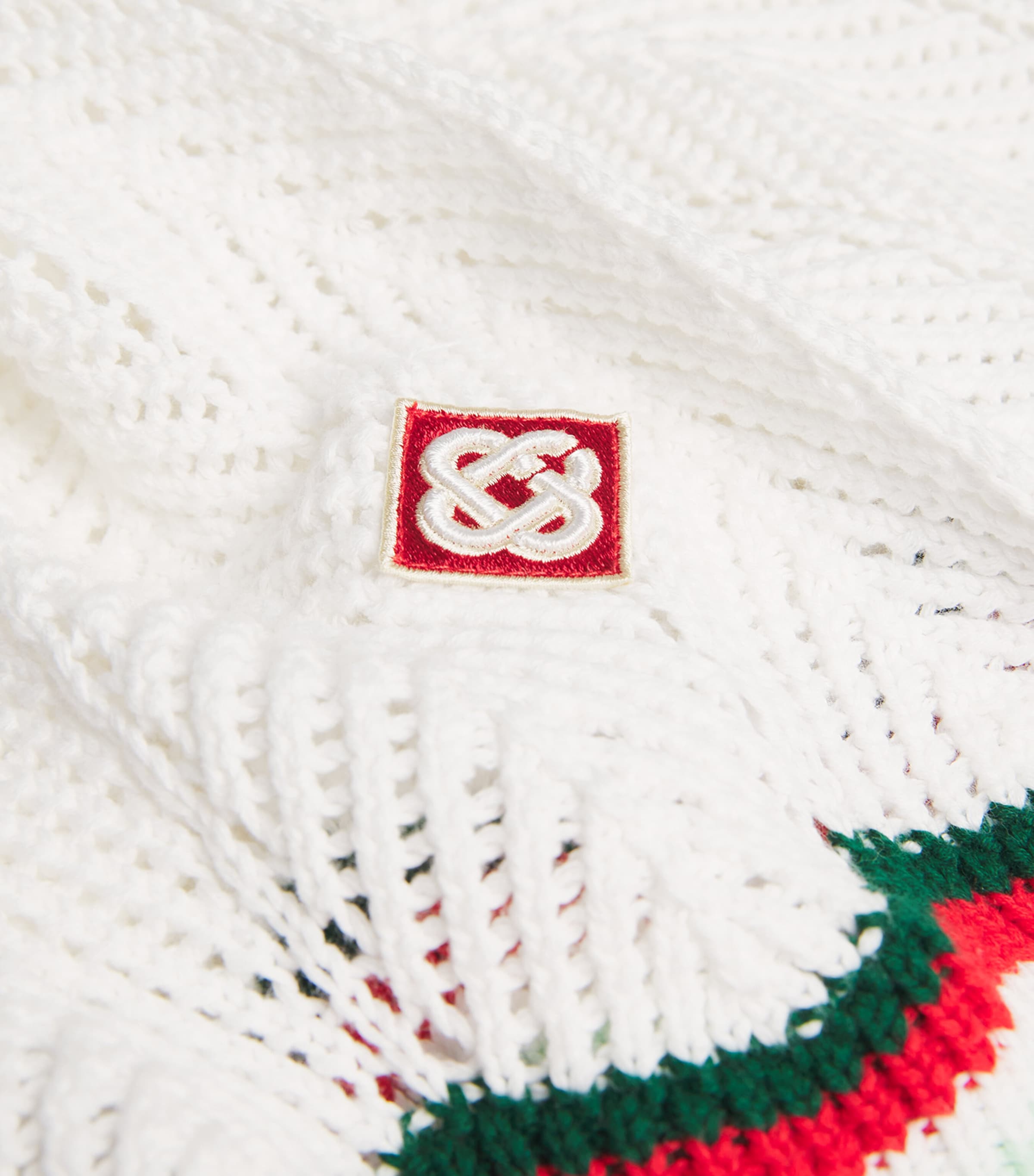 Cotton Chevron Crochet Shorts WHITE Image 5