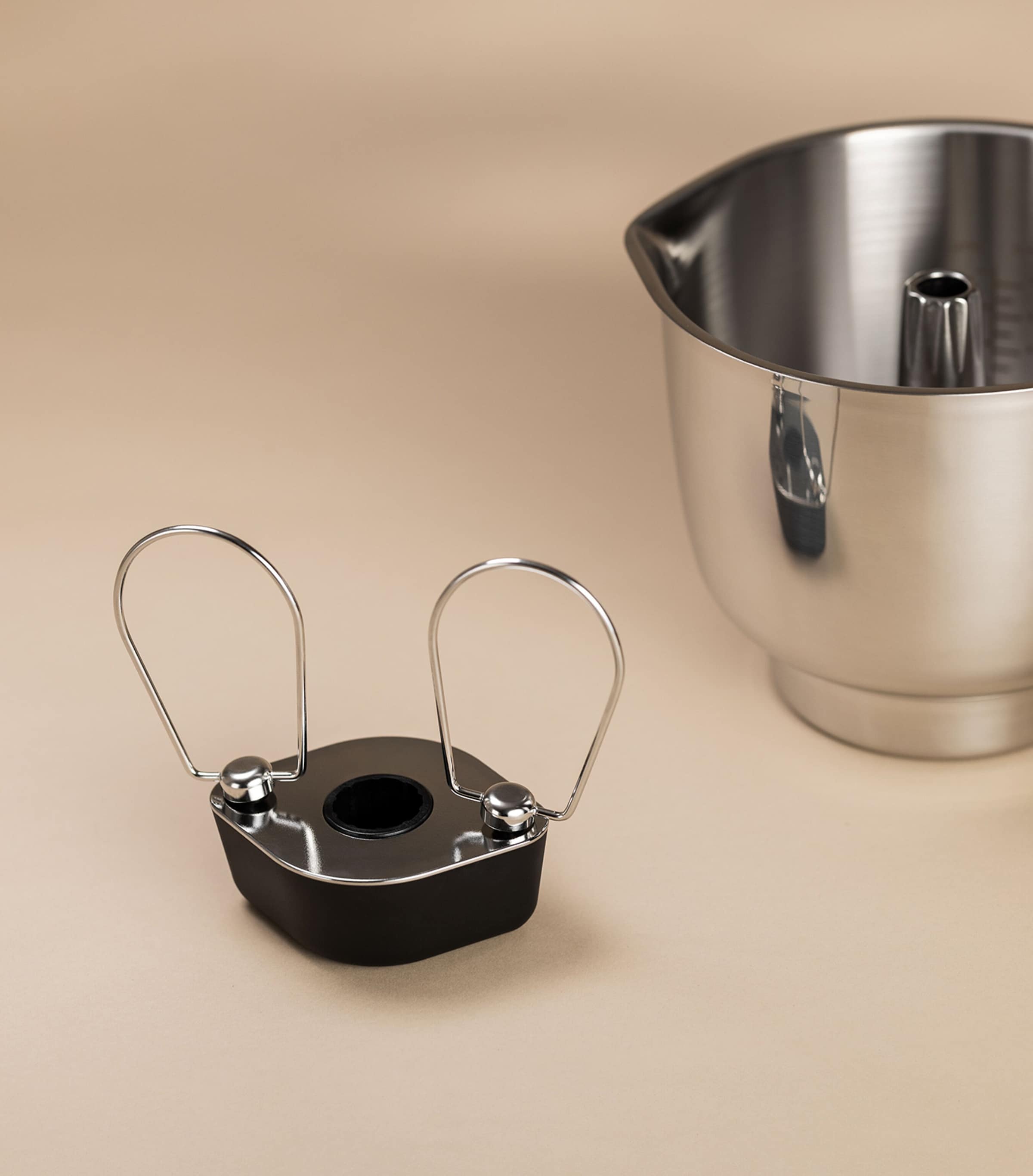 Ankarsrum Stainless Steel Beater and Bowl Set Silver Image 5