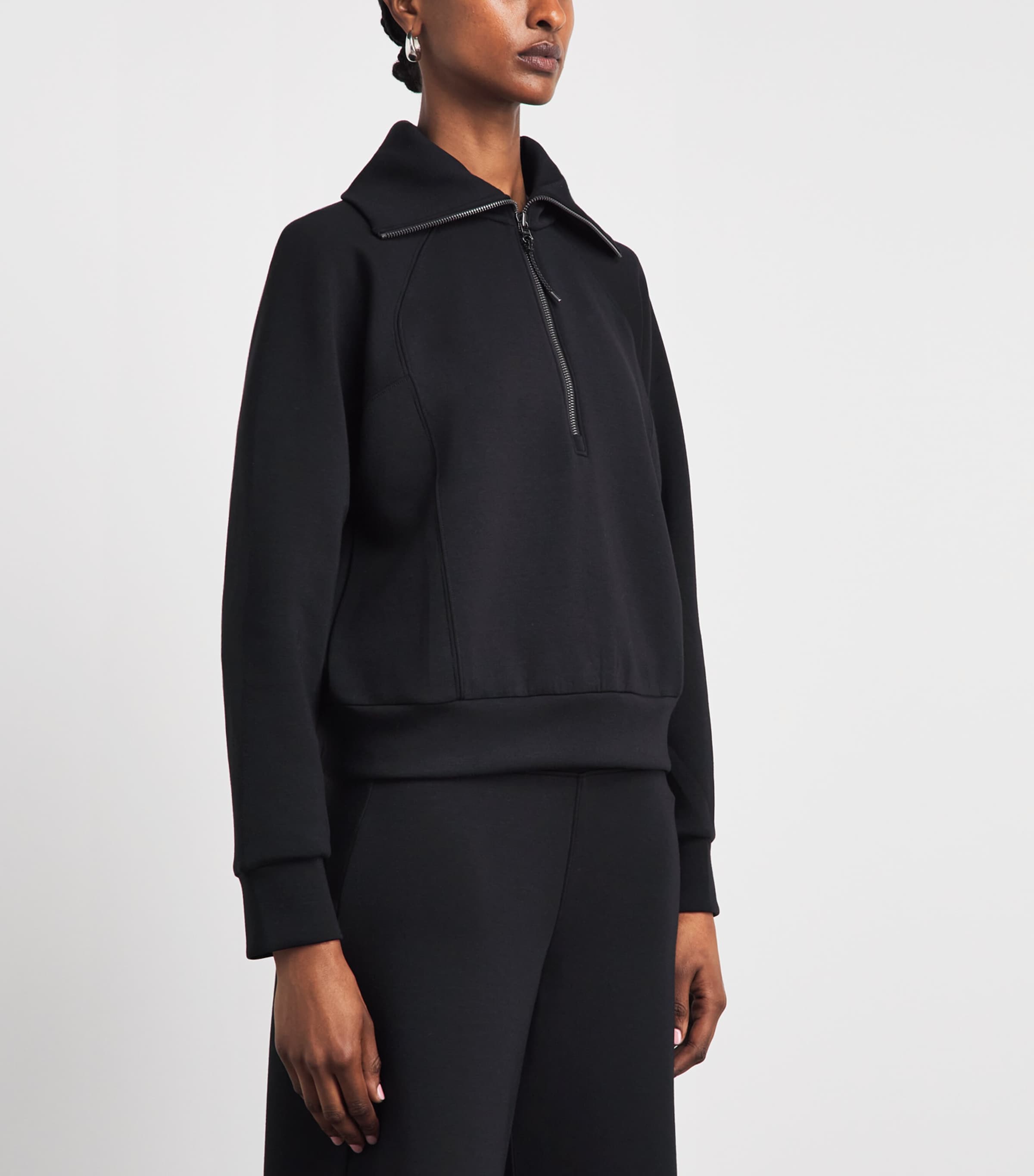 SPANX Womens SPANX AirEssentials Half-Zip Sweater Very Black Image 4
