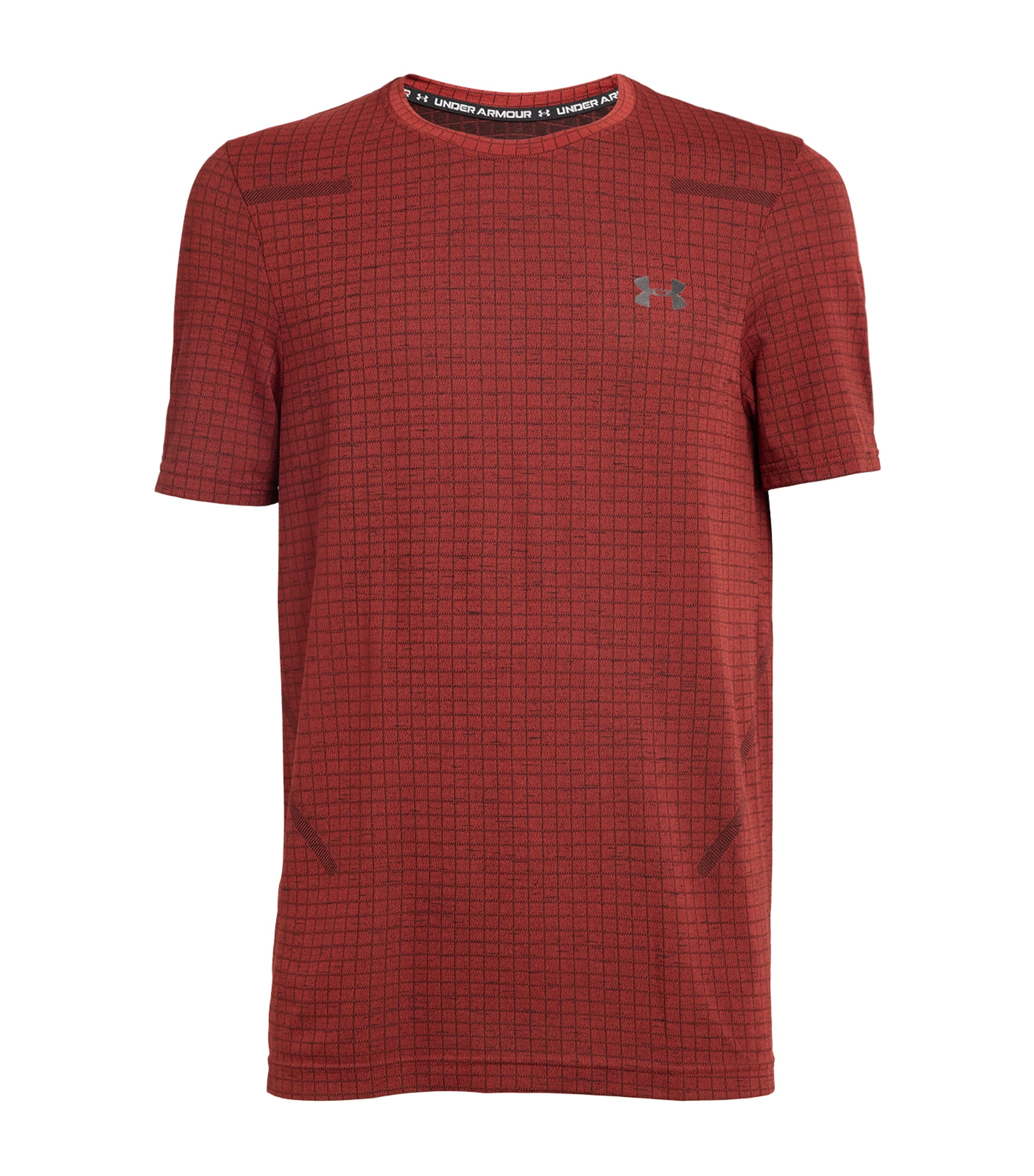 Under Armour Seamless Grid T-shirt In Burgundy