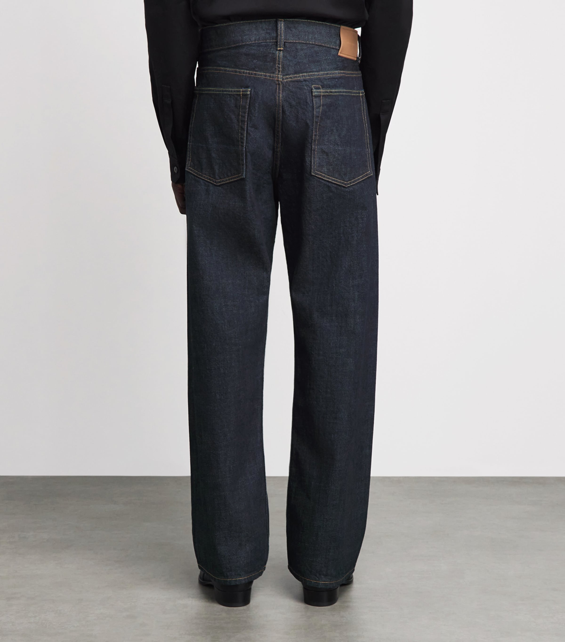 Our Legacy Mens Third Cut Wide-Leg Jeans Blue Selvedge Image 5