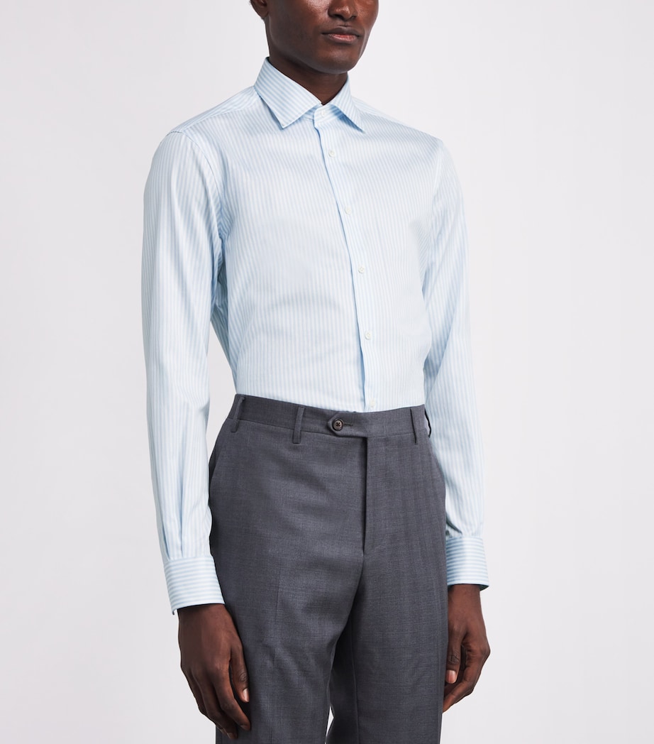 Cotton Stripe Shirt 03 LIGHT BLUE Image 3