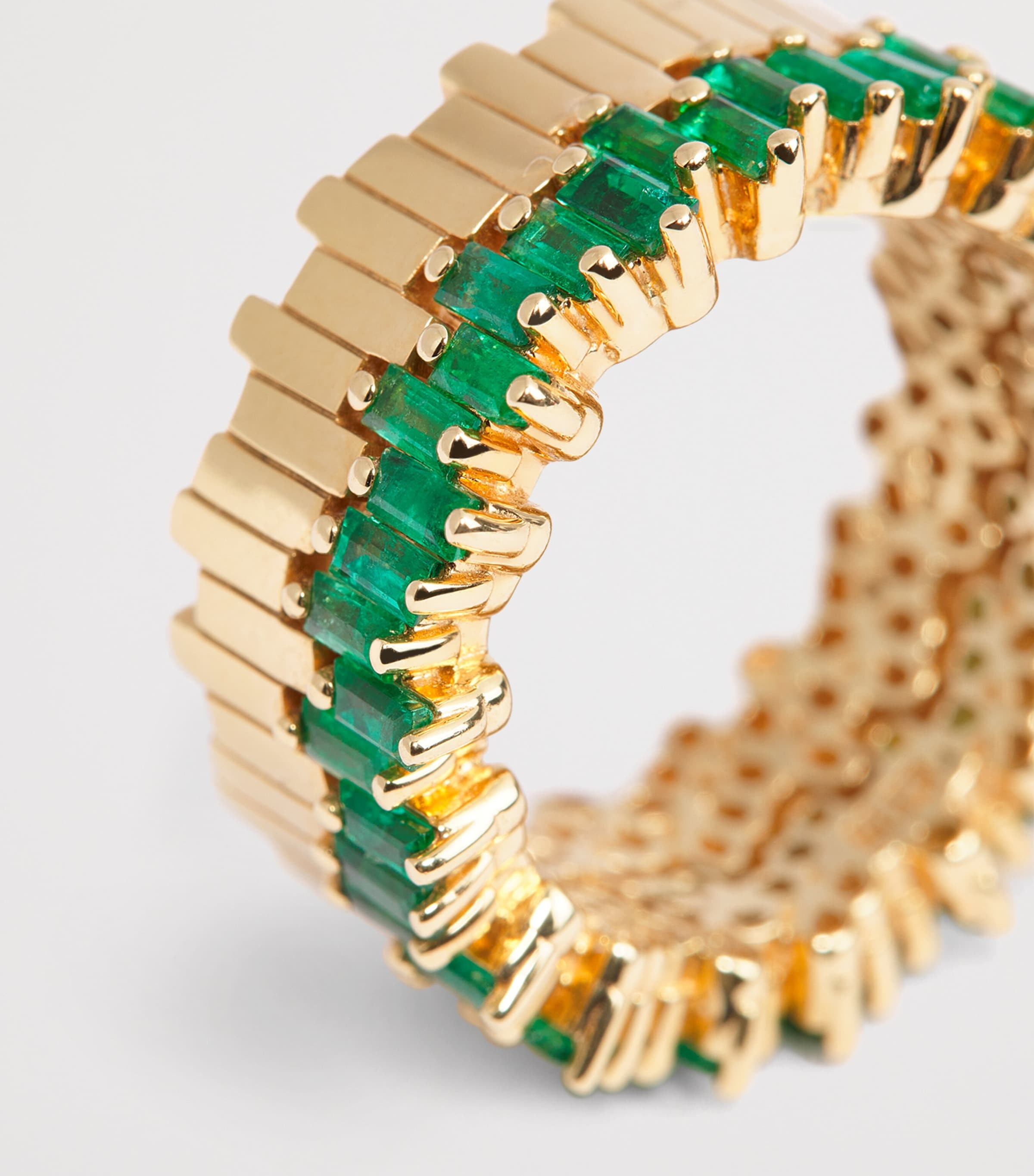 Suzanne Kalan Yellow Gold and Emerald Golden Age Eternity Ring (Size 7) Yg/emer Image 5