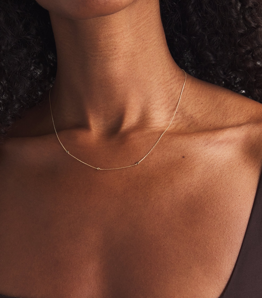 Yellow Gold and Emerald Charm Necklace GOLD Image 2