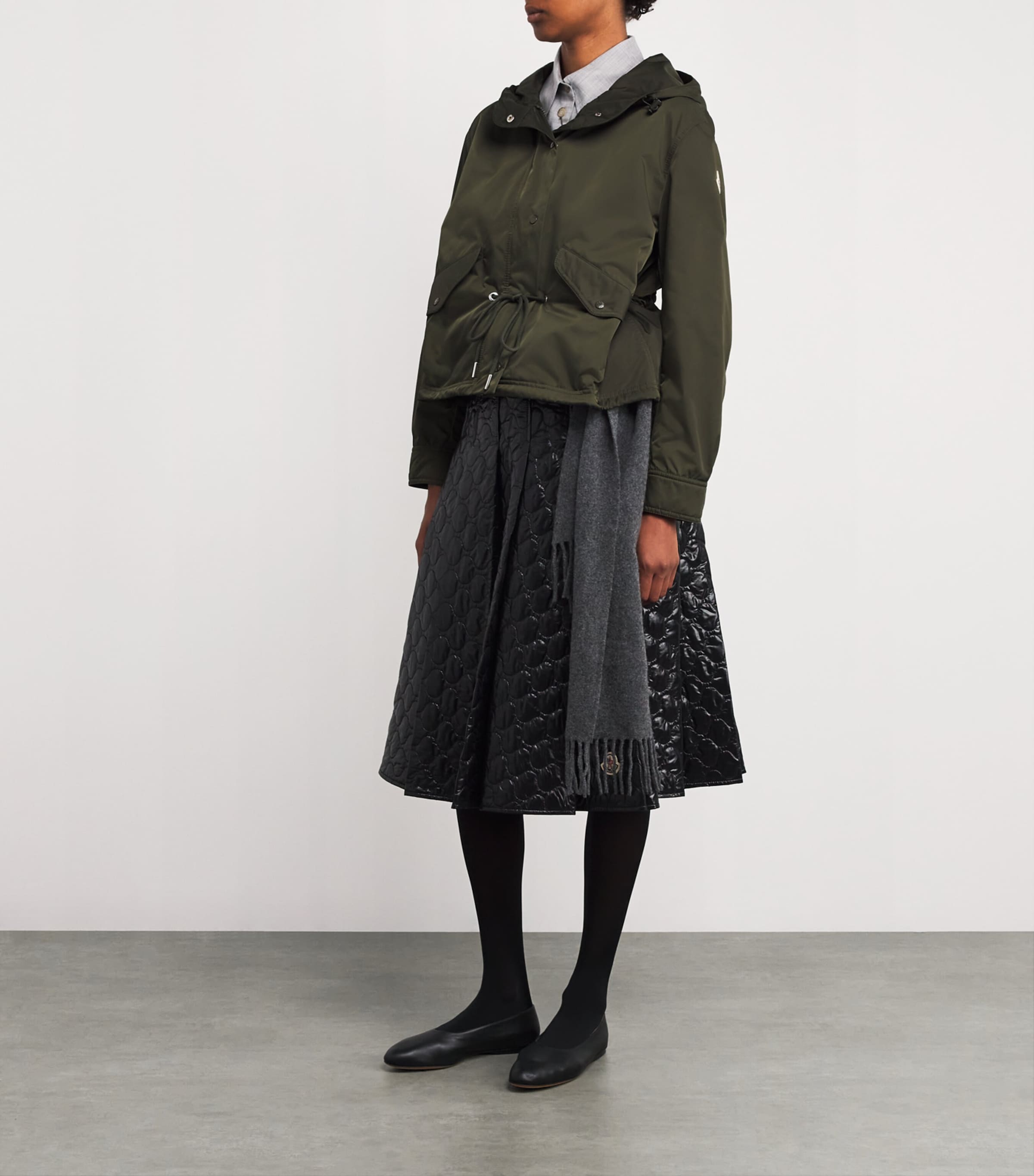 Moncler Green Water-Repellent Hooded Noizay Parka | Harrods US