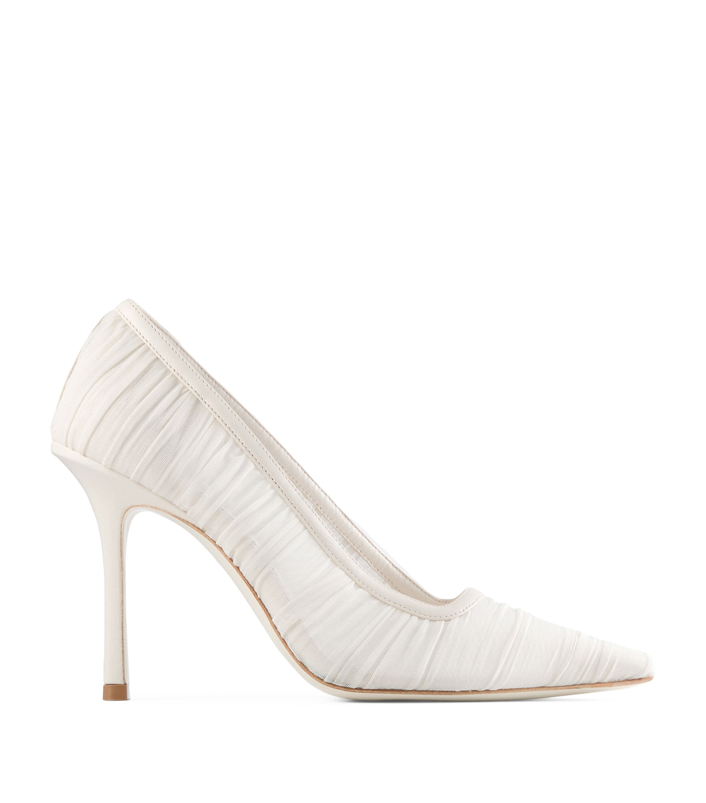 Shop Jimmy Choo Lotta 100 Tulle Pumps In Ivory