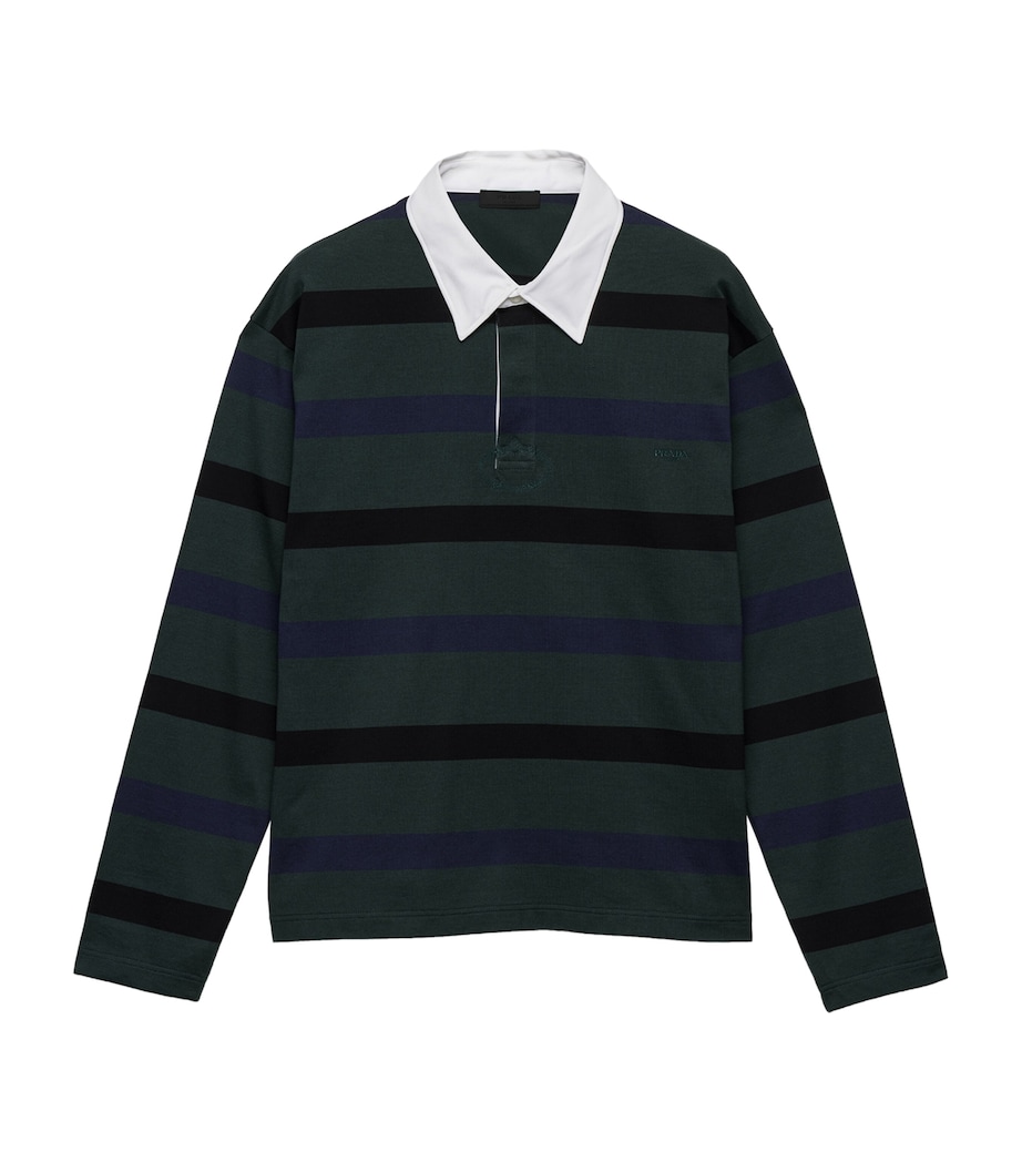 Prada Mens Cotton Oversized Polo Shirt Image 1