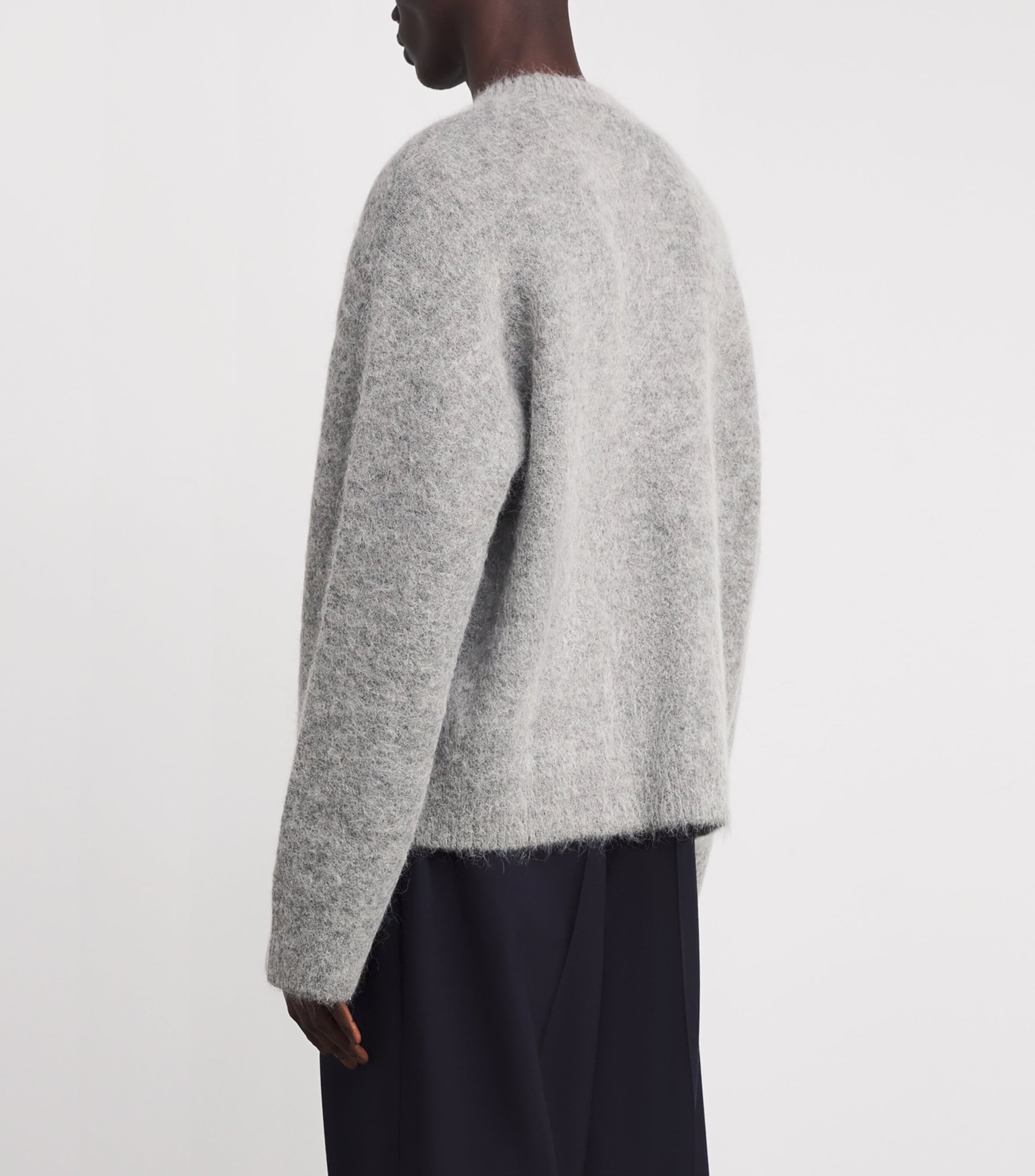 Alpaca-Blend Logo Oversized Sweater GREY Image 4