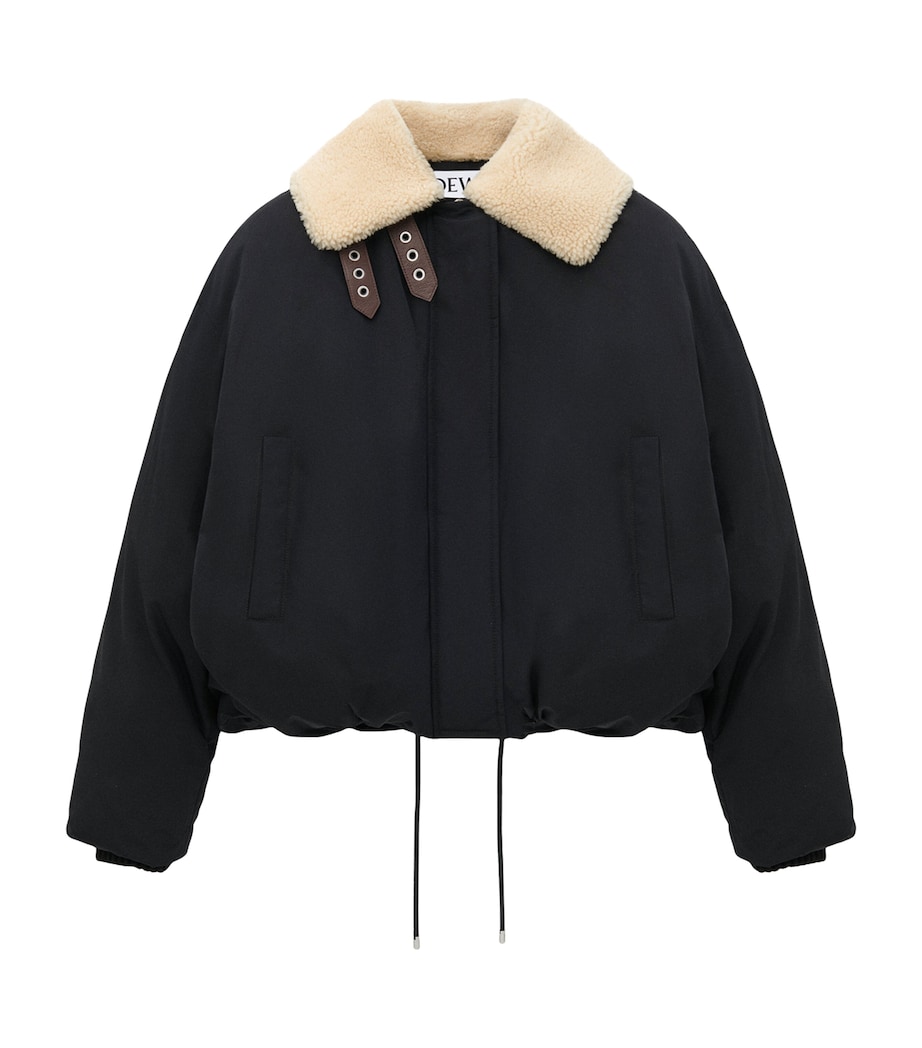 LOEWE Womens Shell Water-Repellent Puffer Jacket Black Image 1