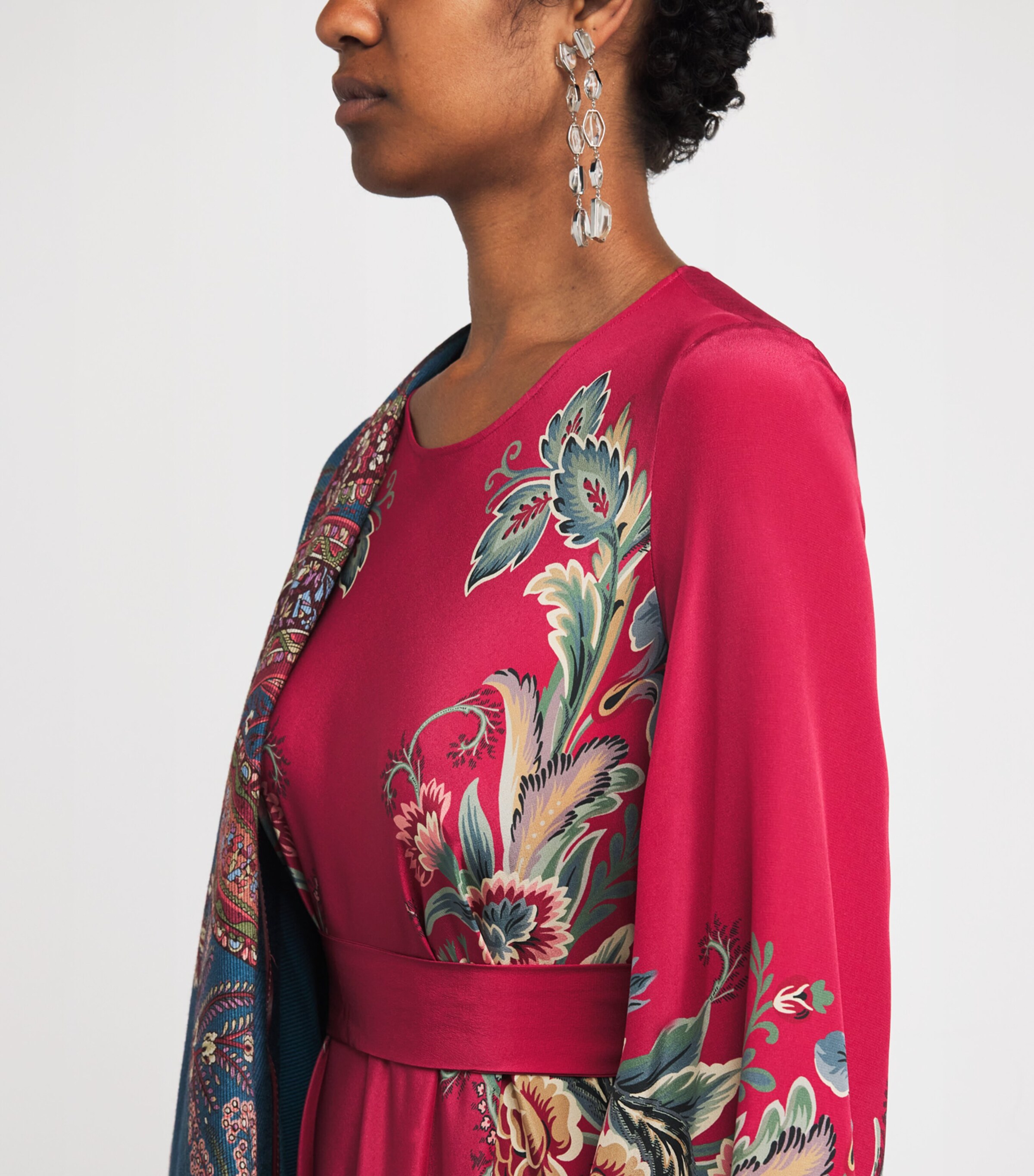 Etro Womens Silk Floral Print Gown Image 7