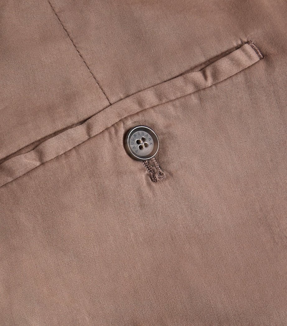 Cotton-Silk-Blend Straight Chinos 090 TAUPE Image 5