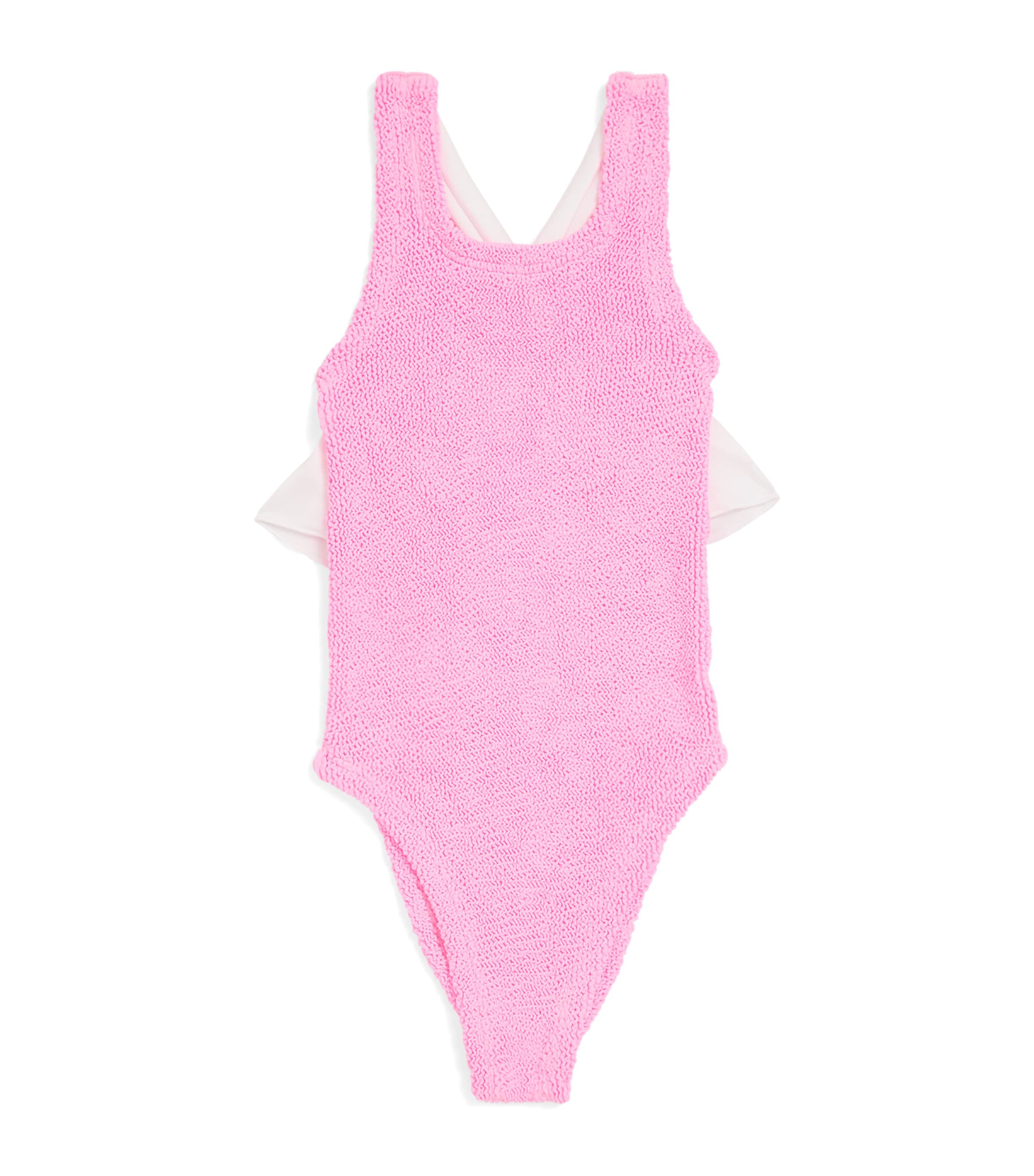 Hunza G Ruffle-trim Lara Swimsuit In Pink
