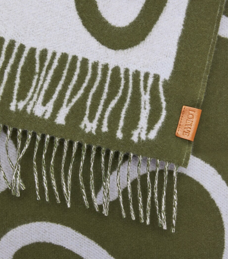 Wool-Cashmere Reversible Scarf LIGHT BLUE/GREEN Image 5