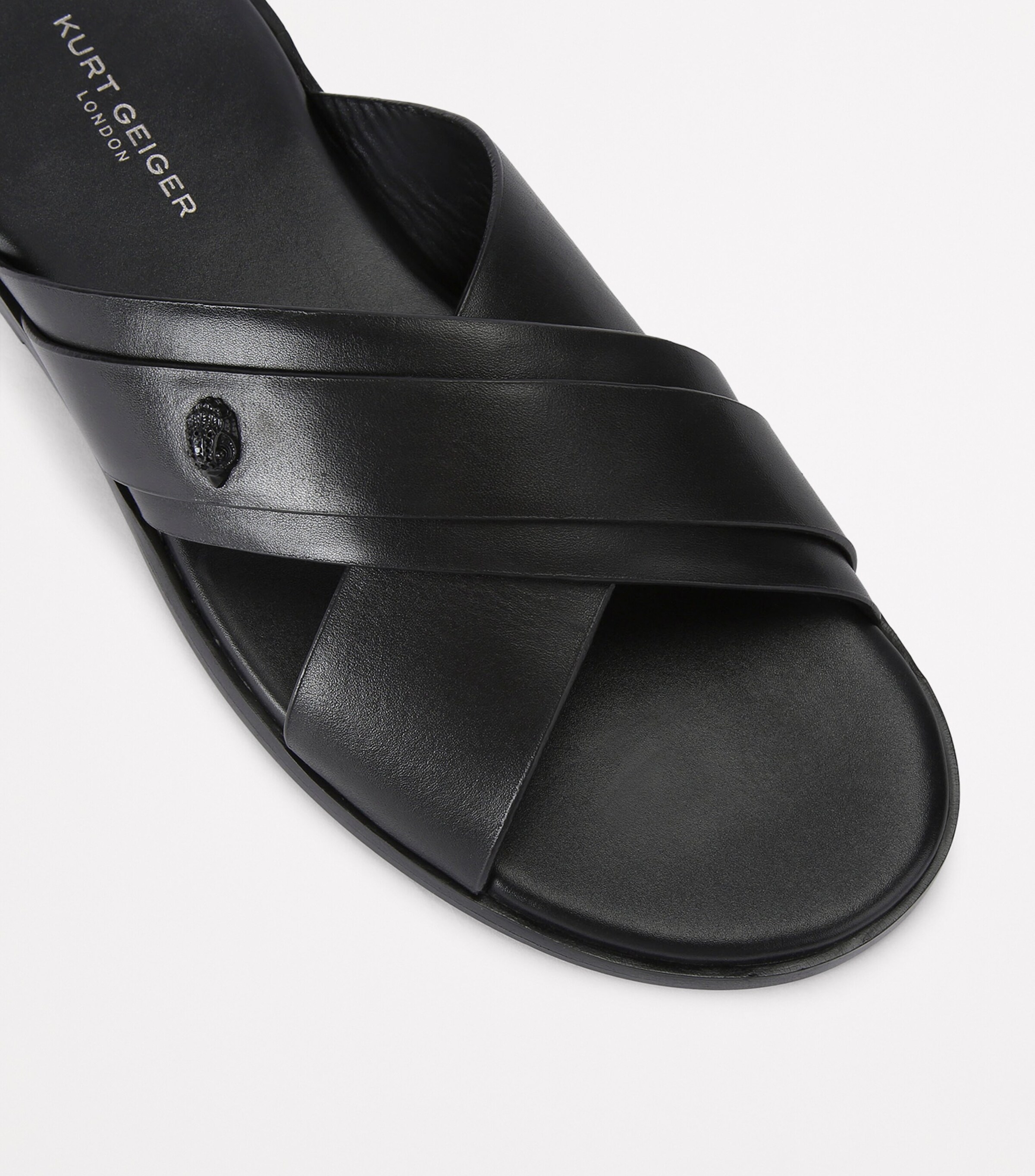 Leather Bond Slides BLACK Image 3