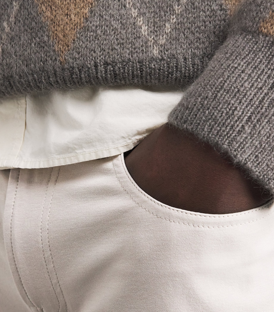 The Straight Trousers U71LV DBLE KNIT STN Image 6