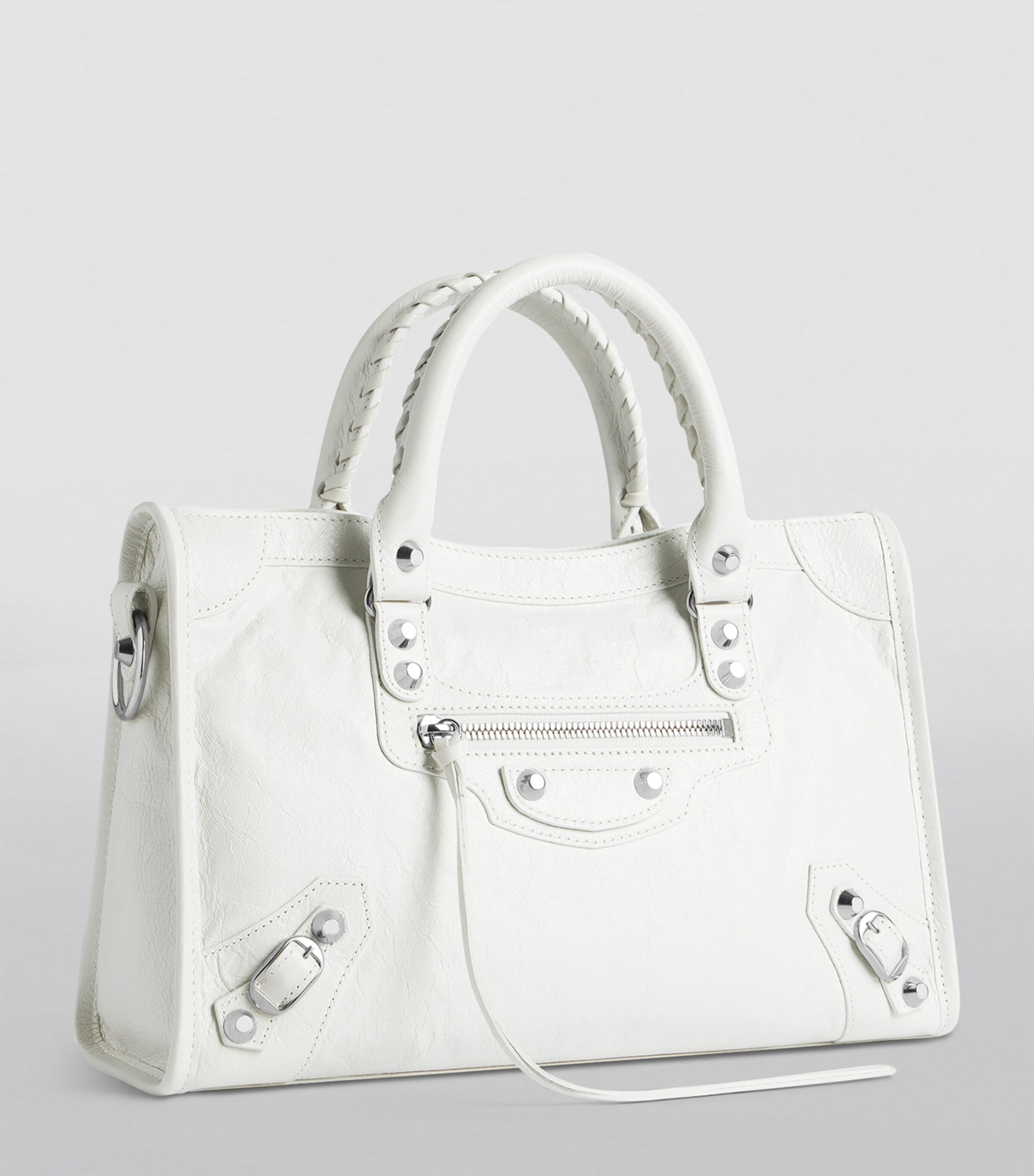 Balenciaga White Small Neo Cagole City Shoulder Bag | Harrods UK