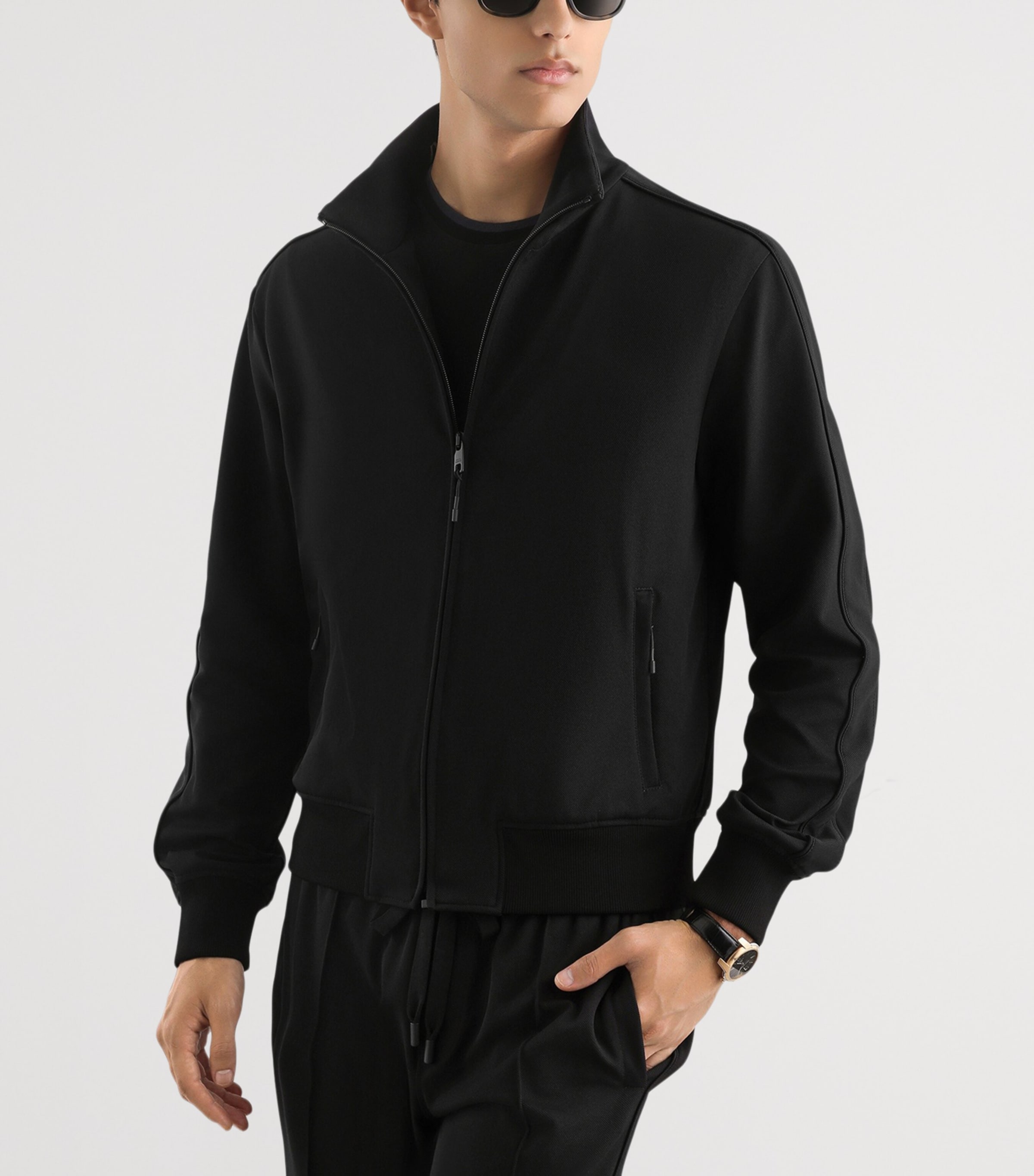 Dolce&Gabbana Mens Zipped Cardigan Blac Image 4