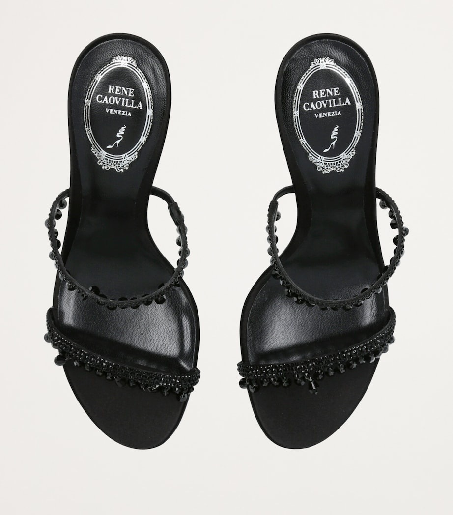 Embellished Chandelier Heeled Mules 80 BLACK Image 4