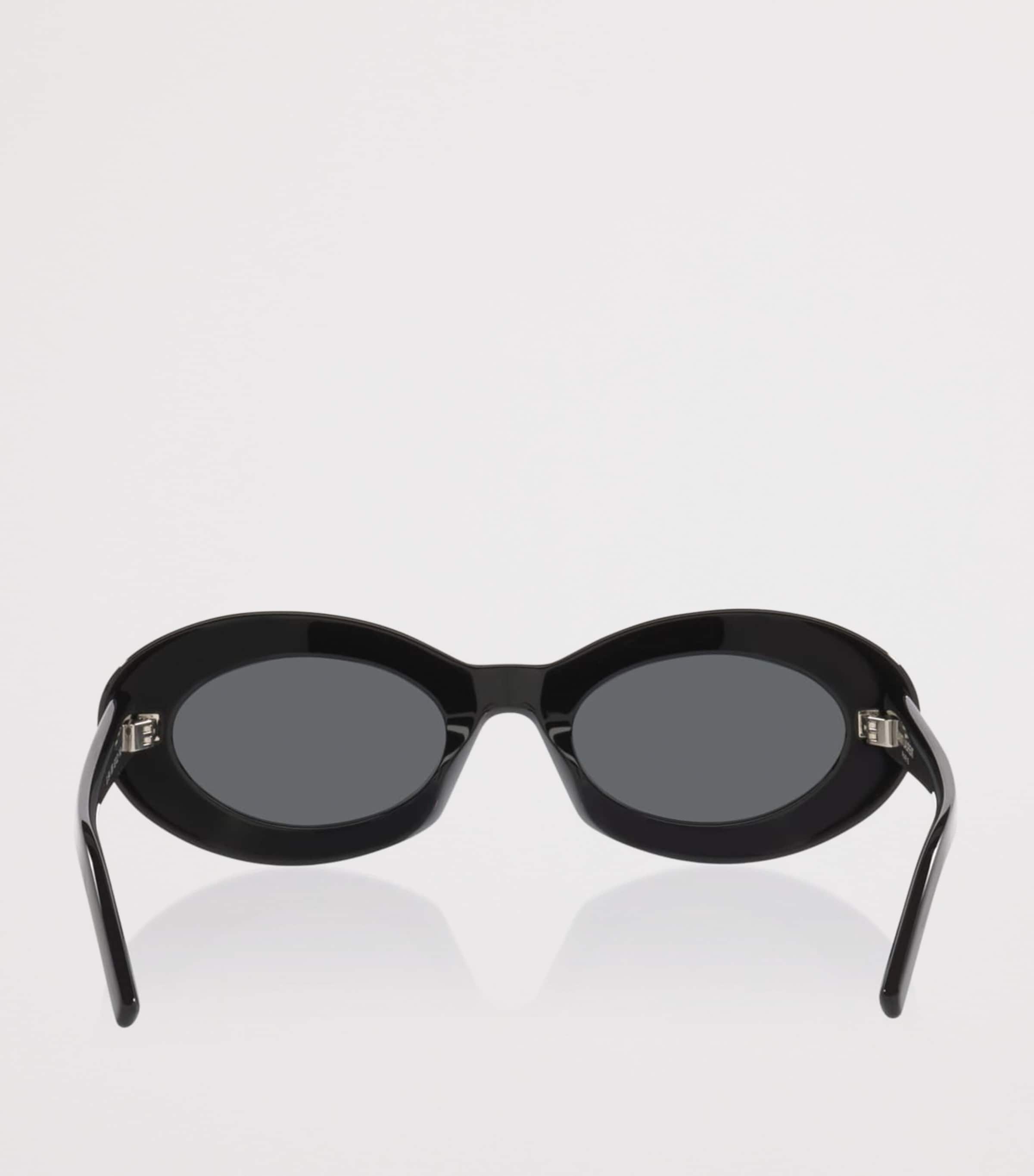 Saint Laurent SL 594 Oval Sunglasses Black Image 4