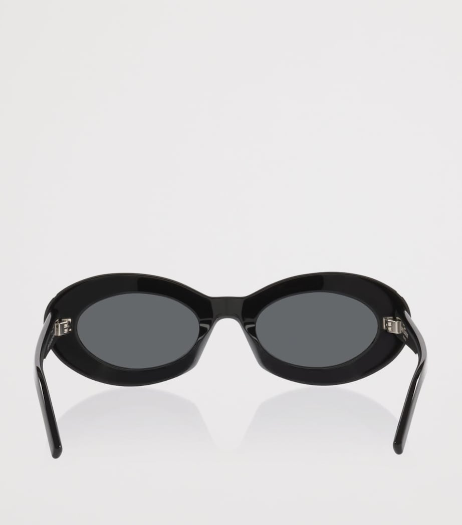 Saint Laurent SL 594 Oval Sunglasses Black Image 4