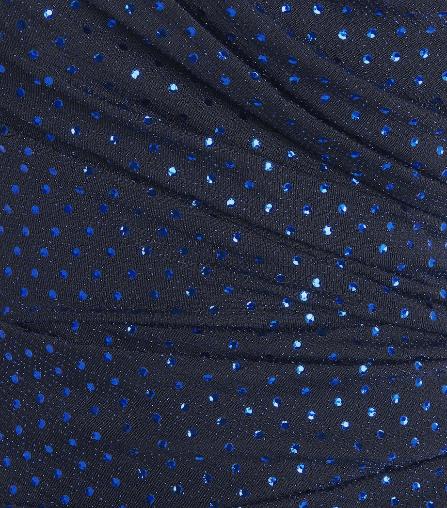 Talbot Runhof Womens Sequin Sleeveless Gown Navy Image 6