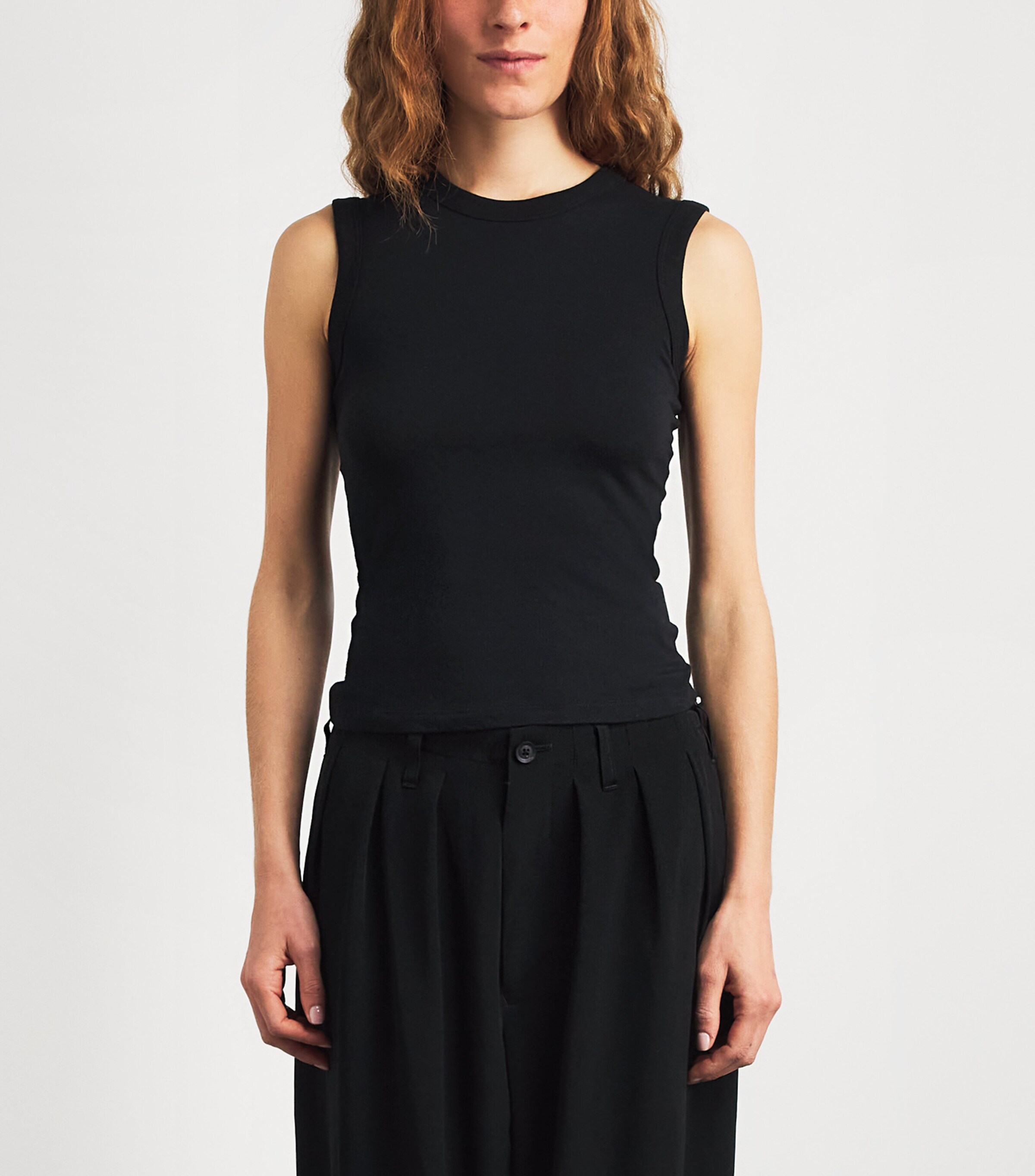 ÉTERNE Womens Fitted Tank Top Black Image 4