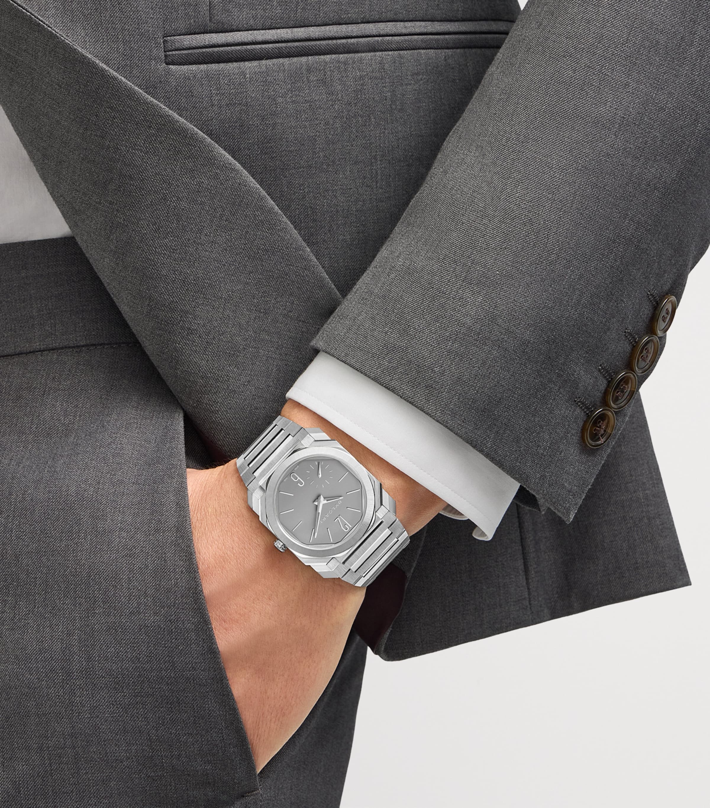 Bvlgari Titanium Octo Finissimo Automatic Watch 37mm Grey Image 8