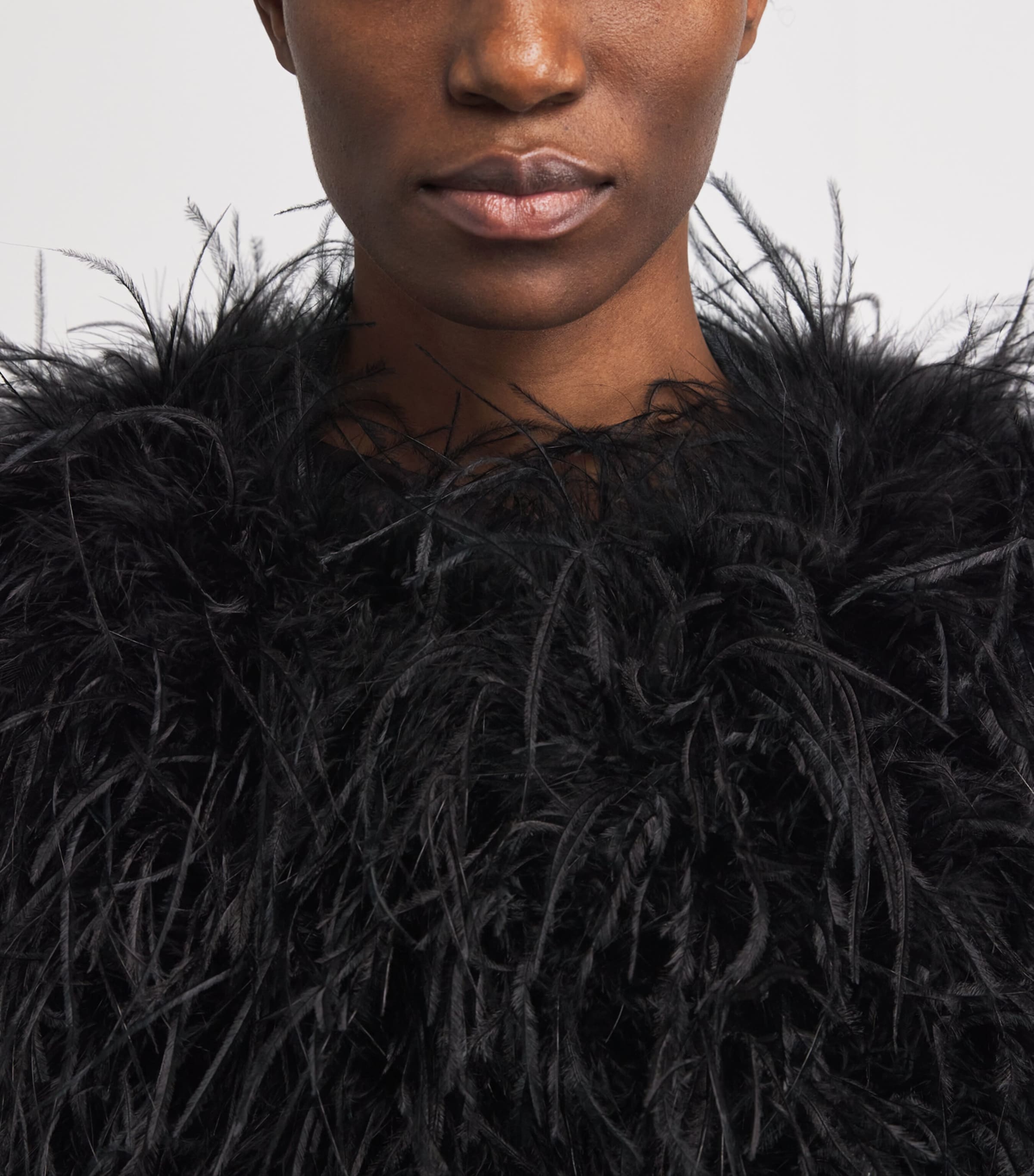 Yves Salomon Womens Ostrich Feather Jacket Image 3