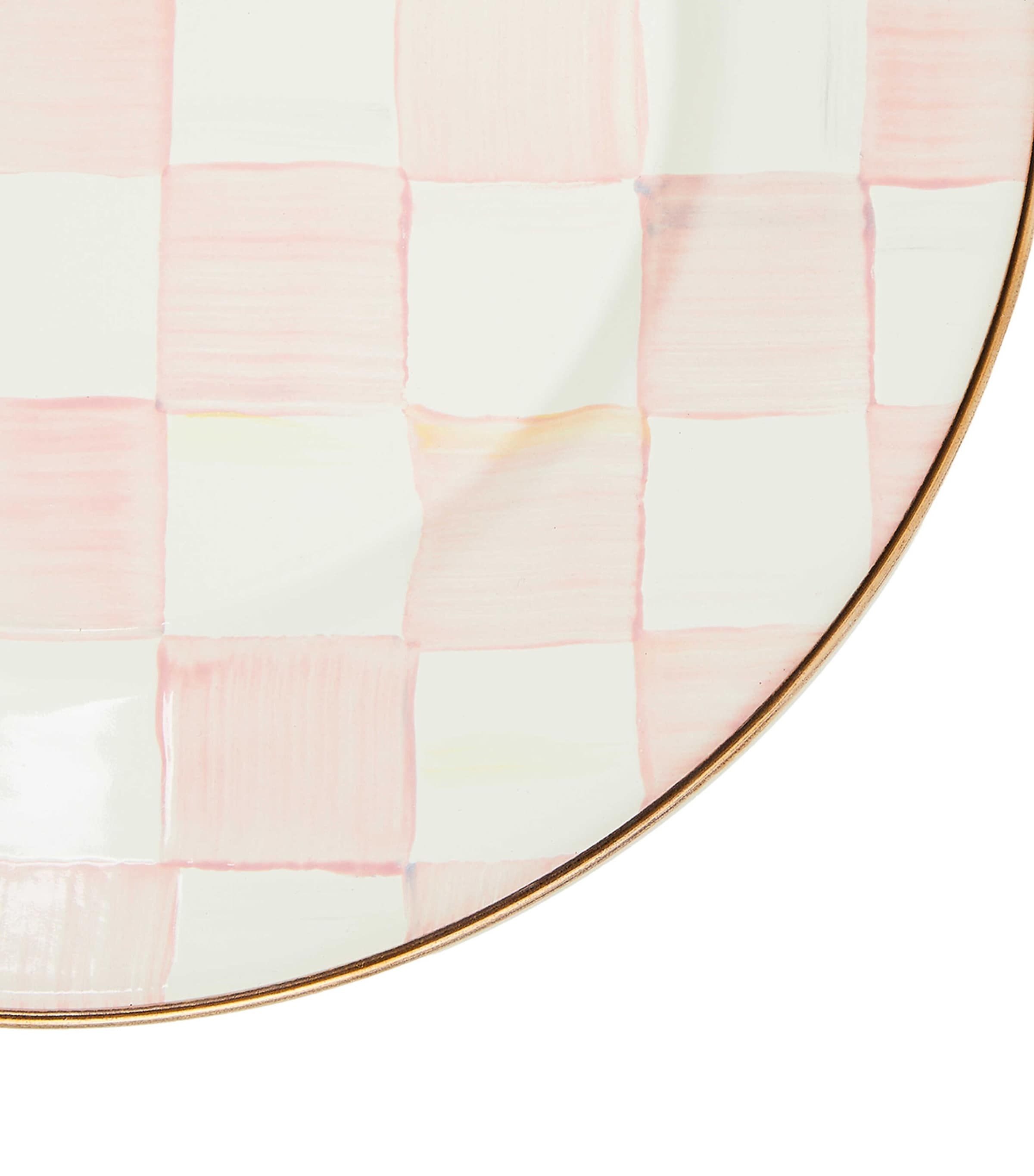 Rosy Check Dinner Plate (25cm) PINK Image 2