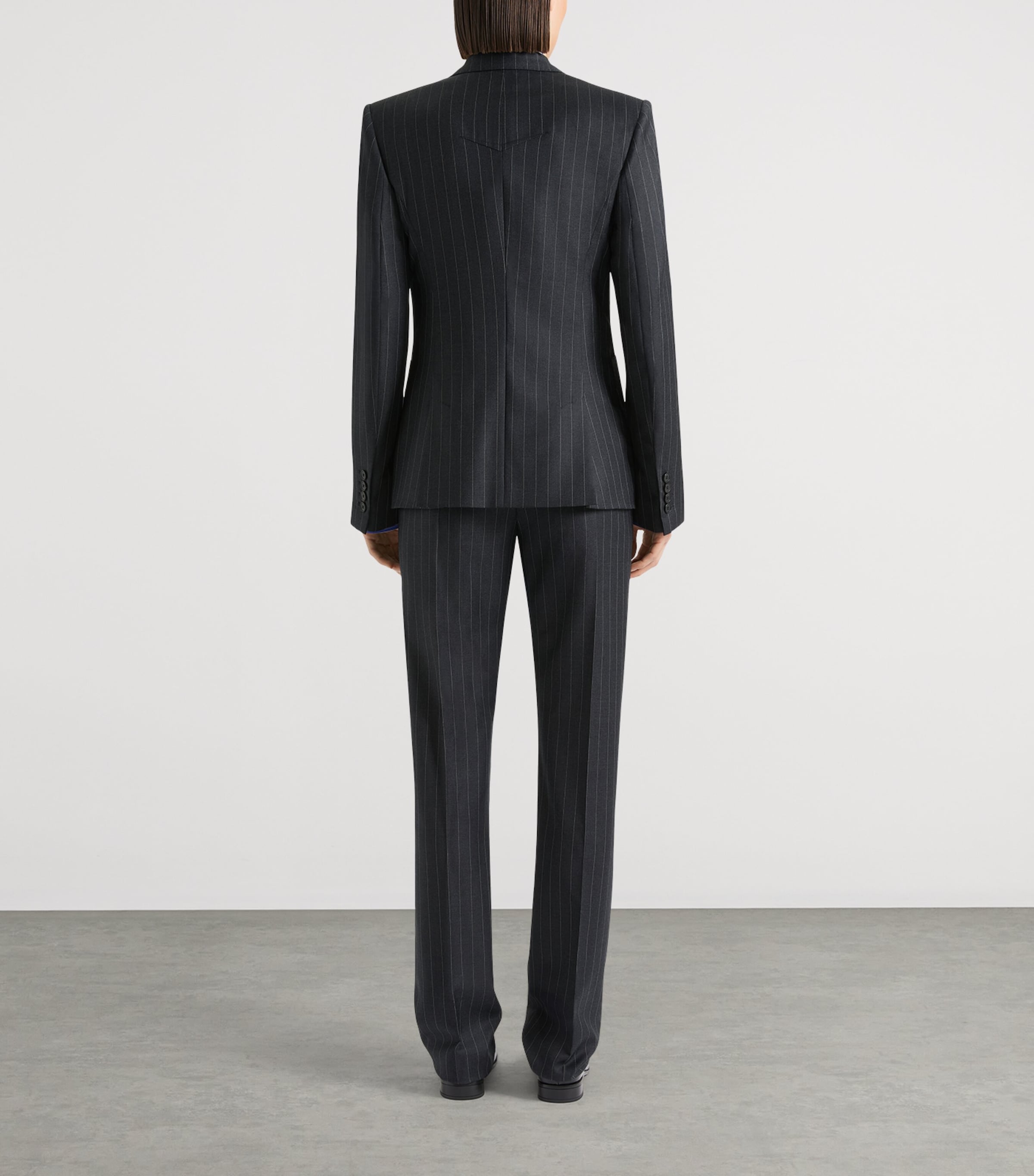 Givenchy Womens Wool Stripe Straight Trousers Image 3