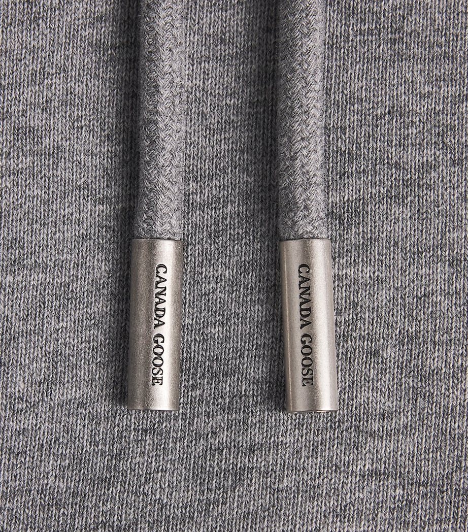 Canada Goose Mens Organic Cotton Rove Hoodie Stone Heather Image 5