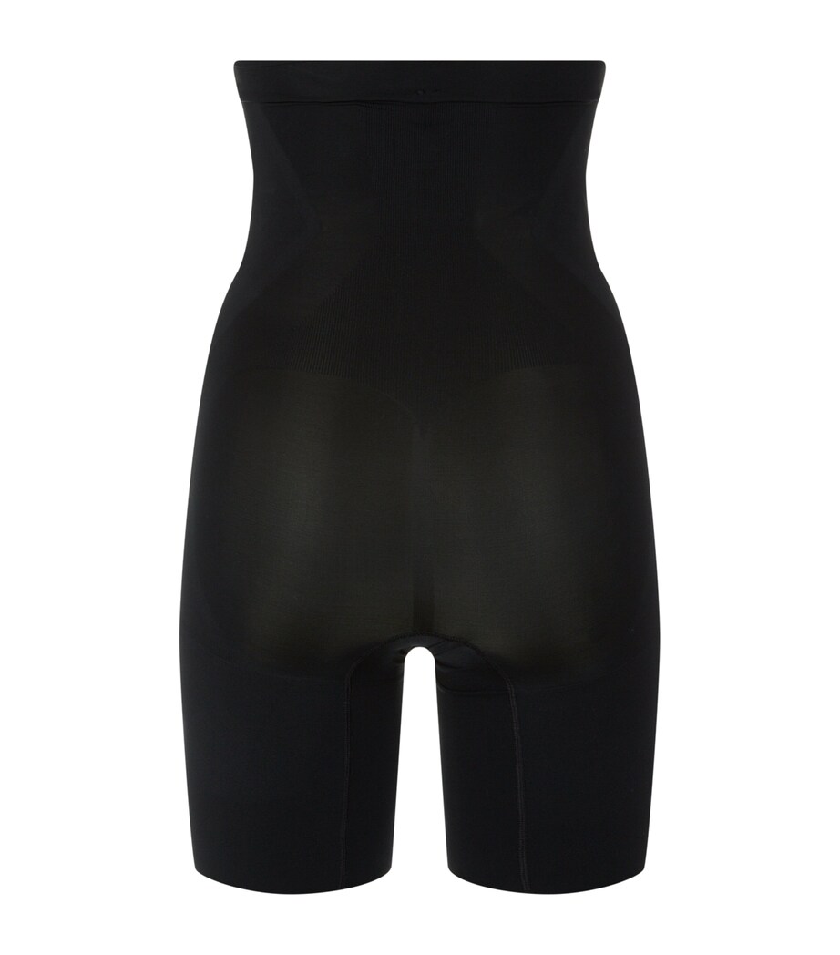 SPANX Womens SPANXsculpt OnCore High-Waist Mid-Thigh Shorts - Firm Control Very Black Image 2
