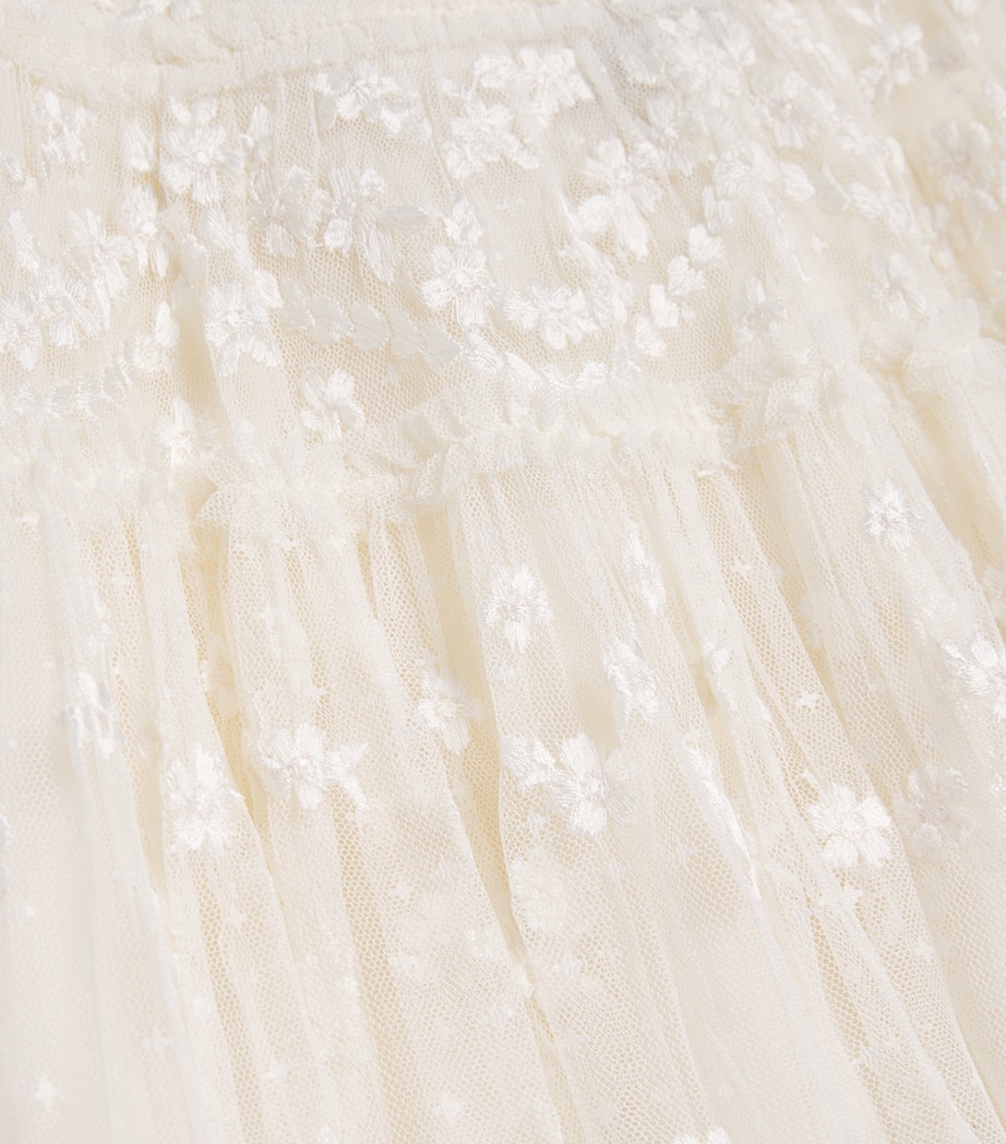 Tulle Garland Ribbon Dress (3-24 Months) CRM CREAM Image 3