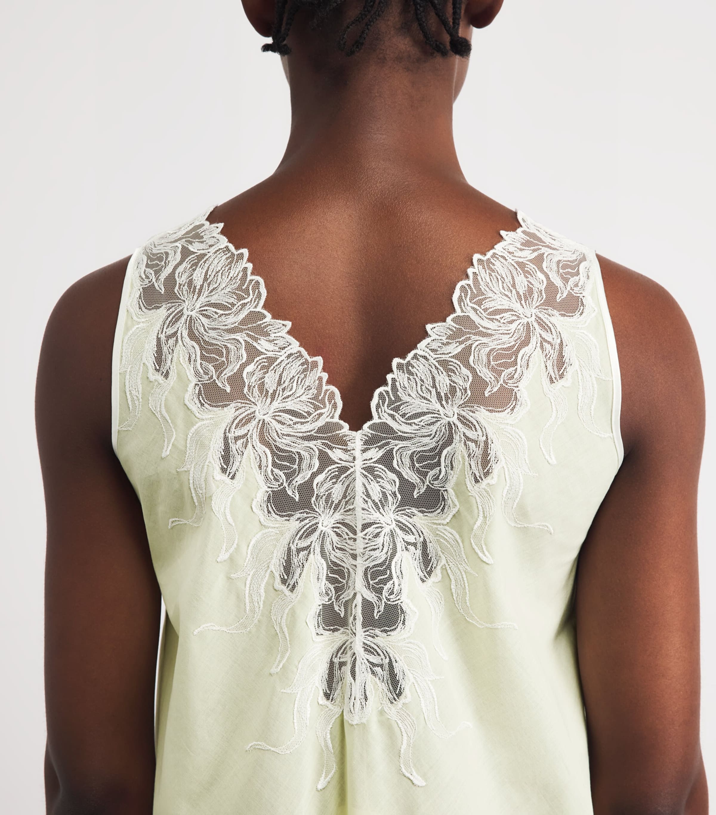 Bocan Womens Cotton Clariss Nightdress Light Green Image 3