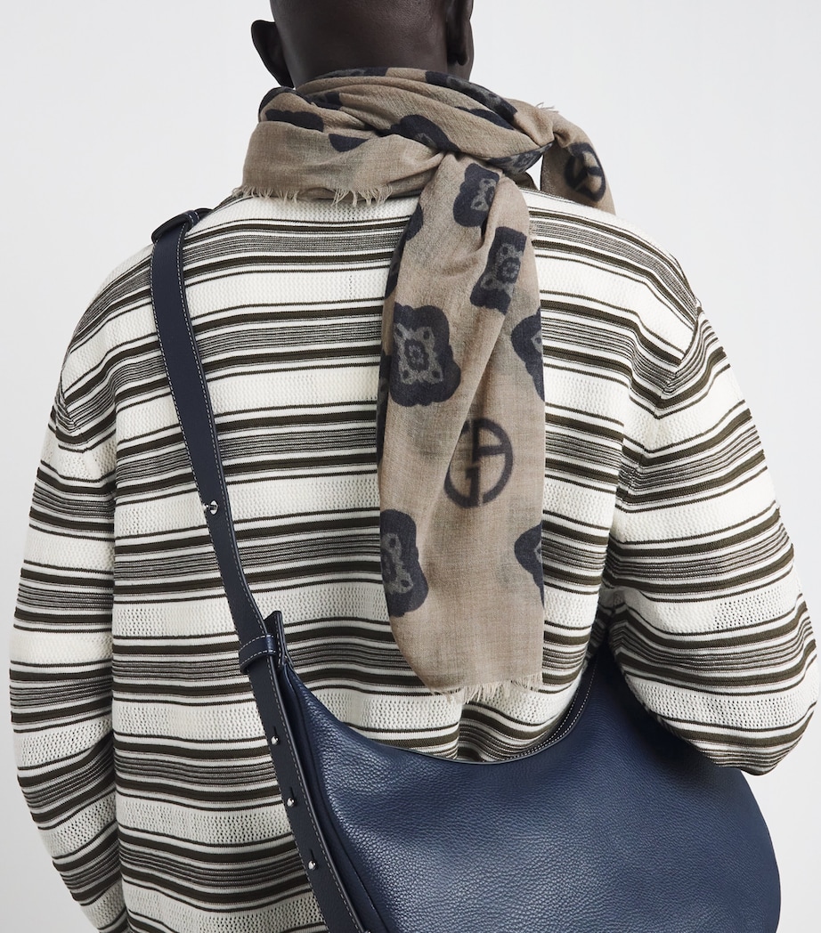 Virgin Wool-Yak Wool Printed Foulard F6050 Image 3