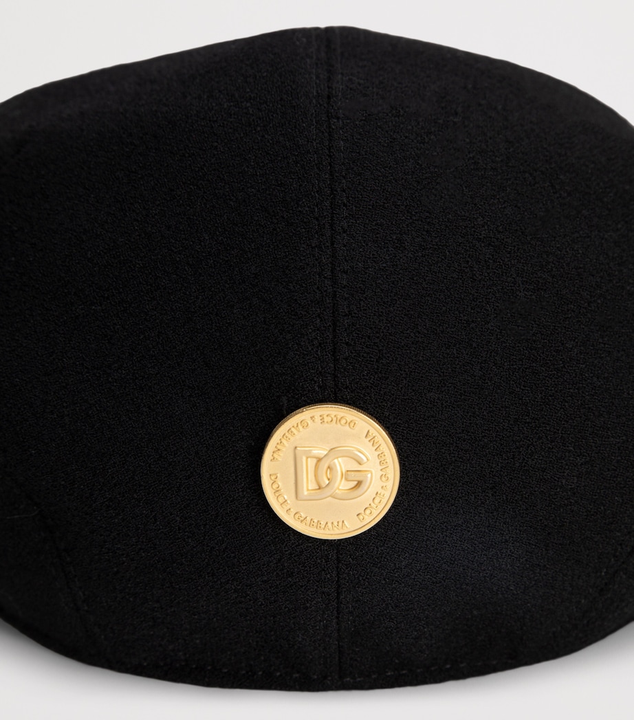 Wool DG Flat Cap N0000-BLACK Image 3