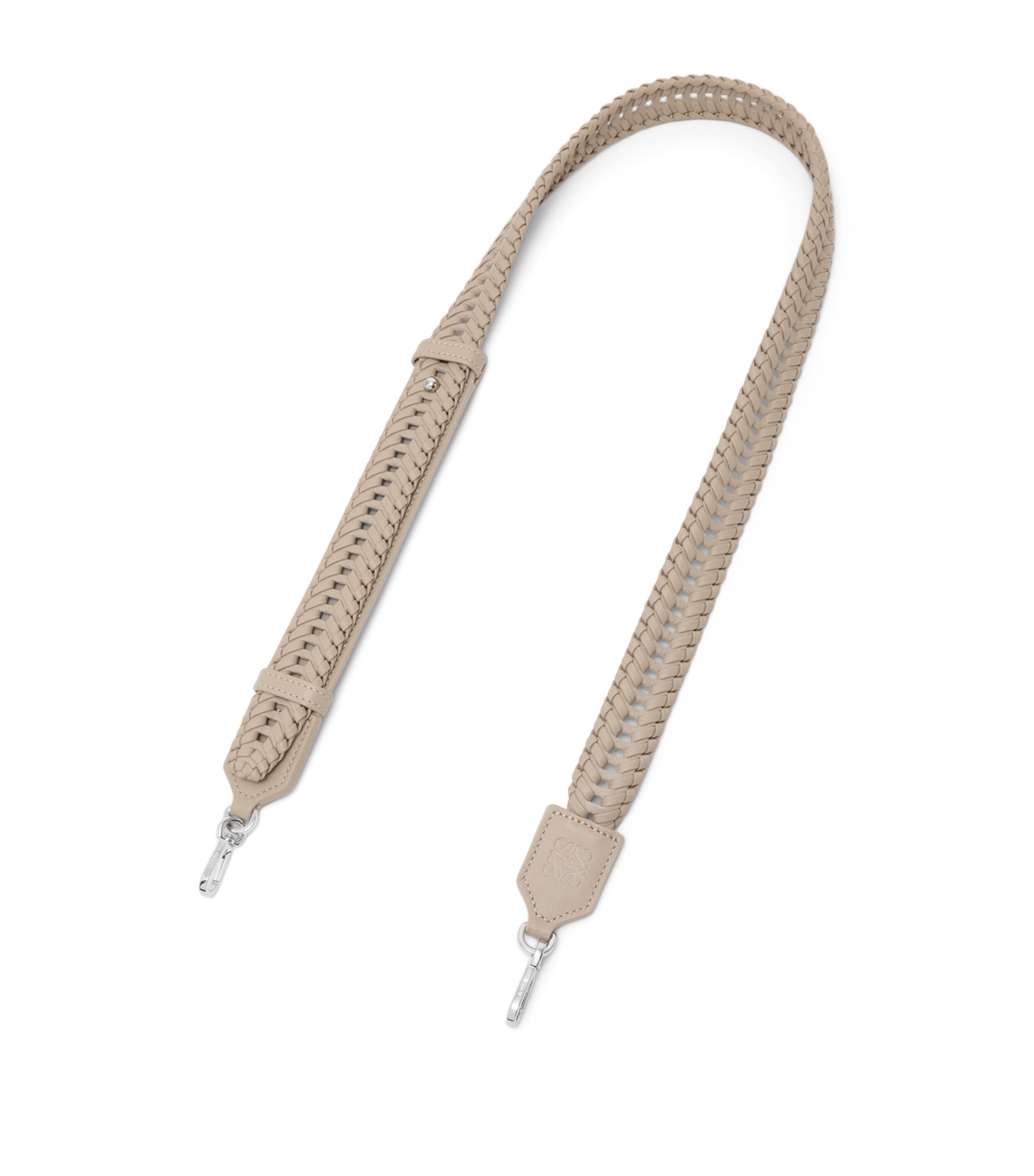 Leather Woven Bag Strap CLAY Image 1